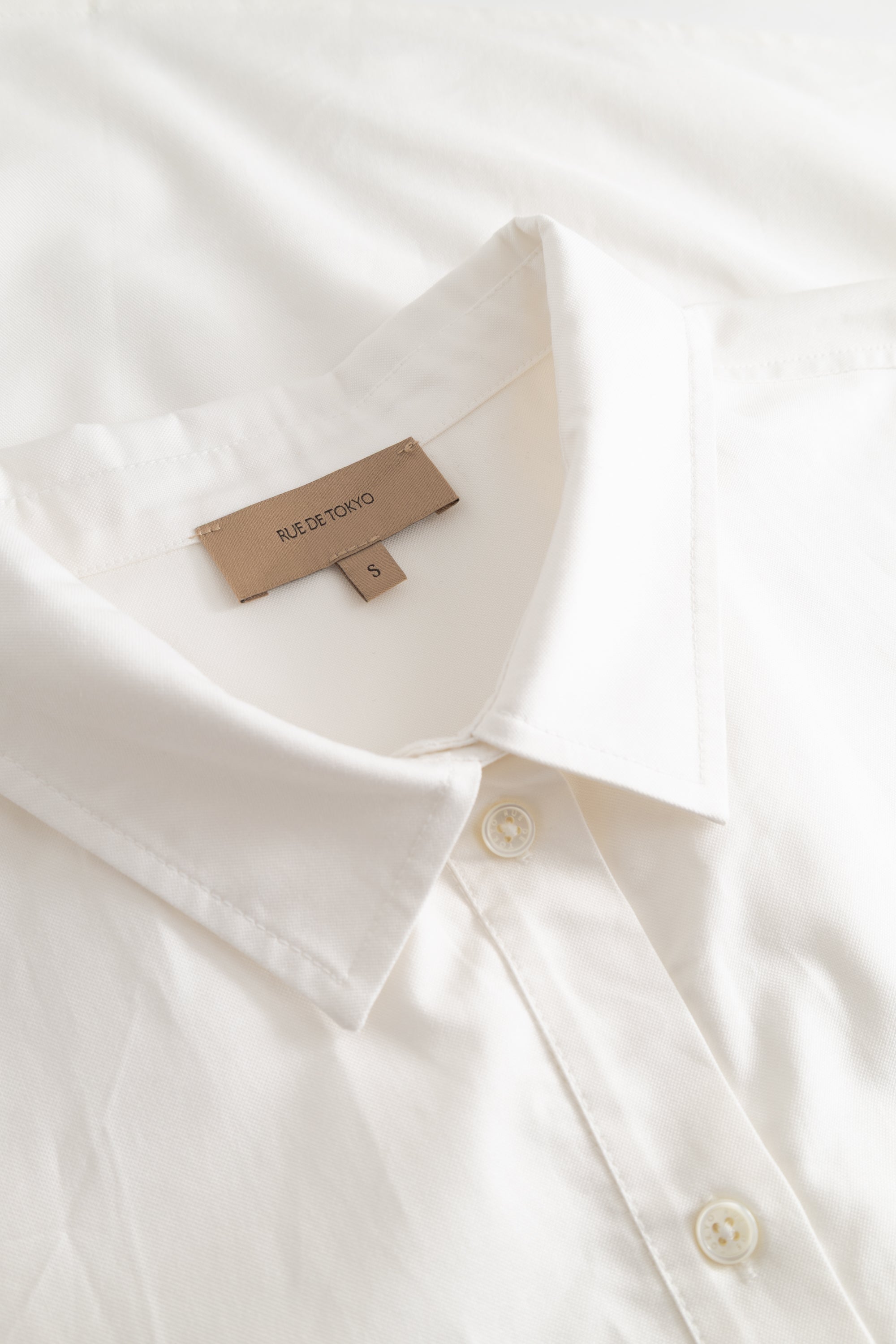 Rue de Tokyo SYLINA SOLID OXFORD Shirts WHITE