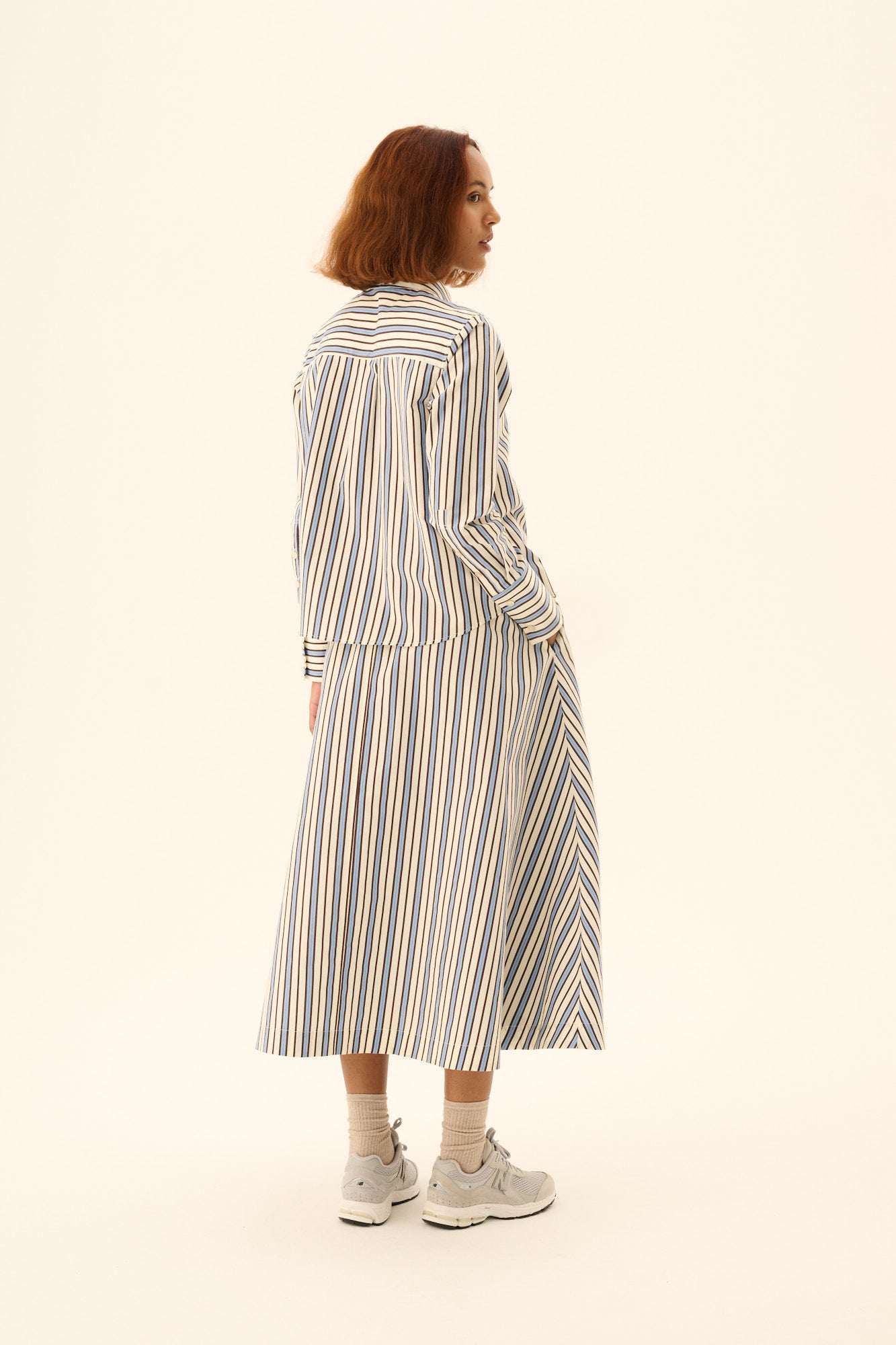 Rue de Tokyo SYLINA TRIO STRIPE Shirts BLUE PURPLE CREAM STRIPE