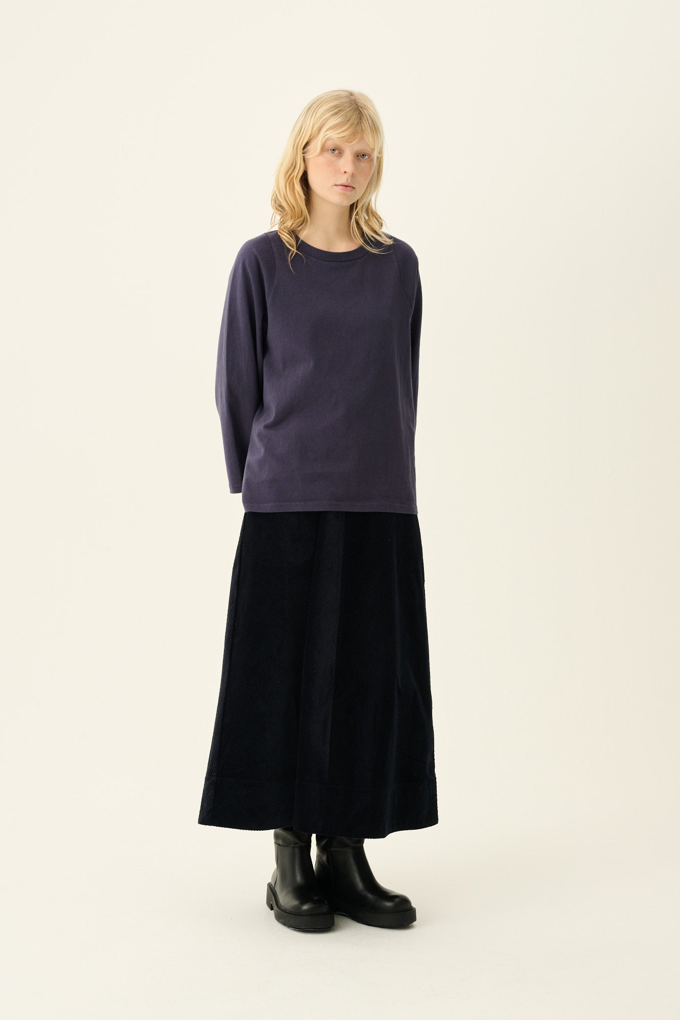 Rue de Tokyo TAIA GARMENT DYED LIGHT JERSEY T-Shirts GREY STONE