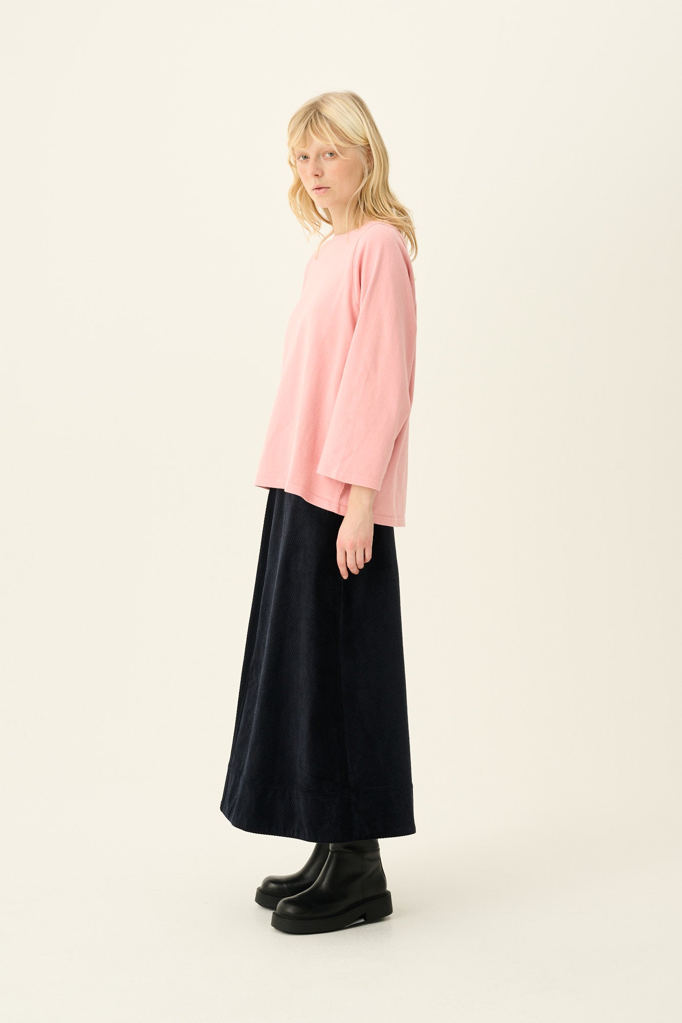 Rue de Tokyo TAIA GARMENT DYED LIGHT JERSEY T-Shirts POWDER PINK