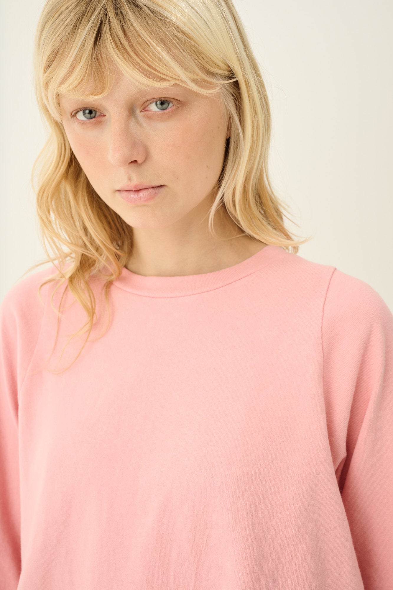 Rue de Tokyo TAIA GARMENT DYED LIGHT JERSEY T-Shirts POWDER PINK