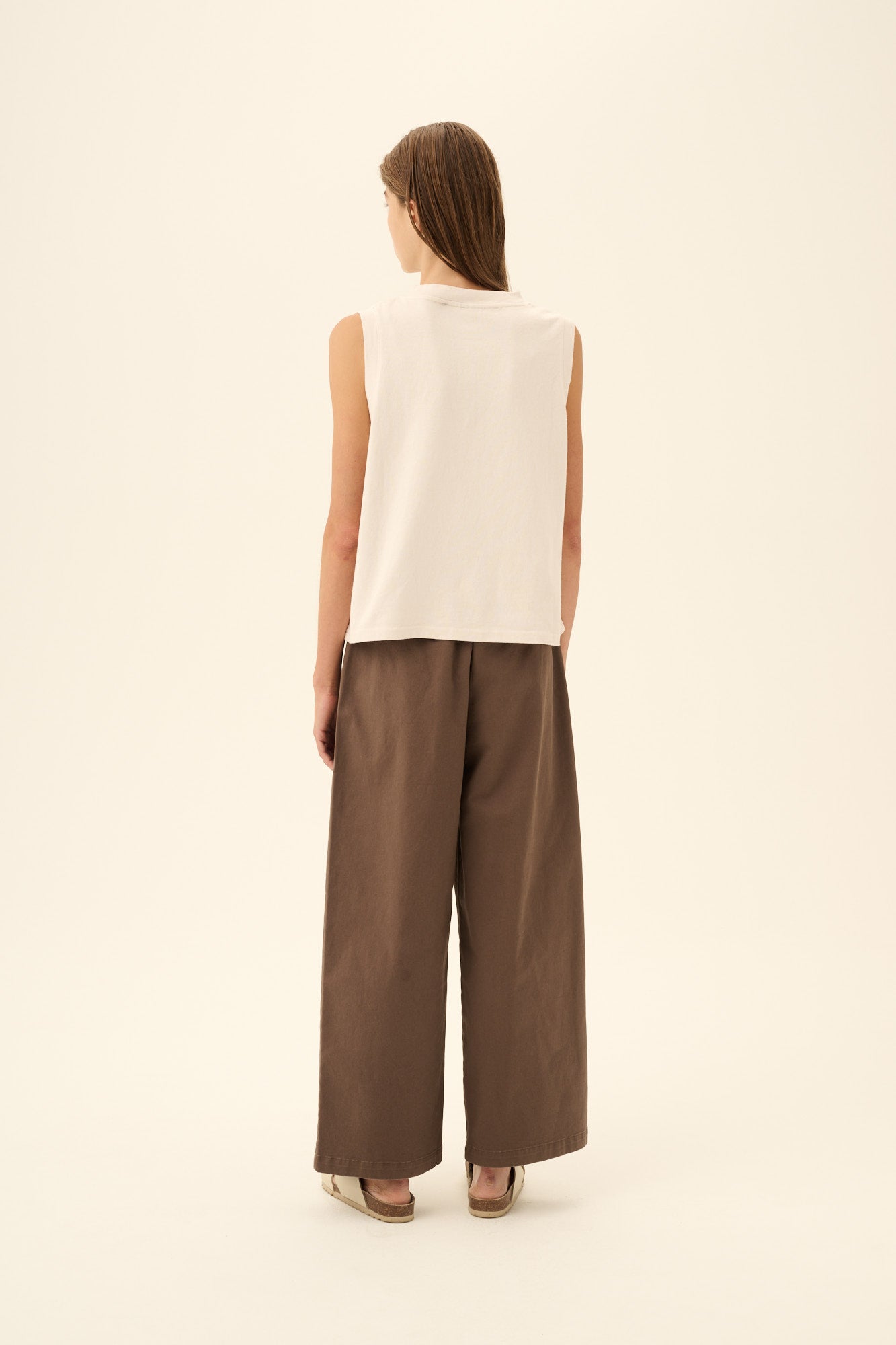 Rue de Tokyo TAINA LIGHT GMTD JERSEY T-Shirts PARCHMENT WHITE