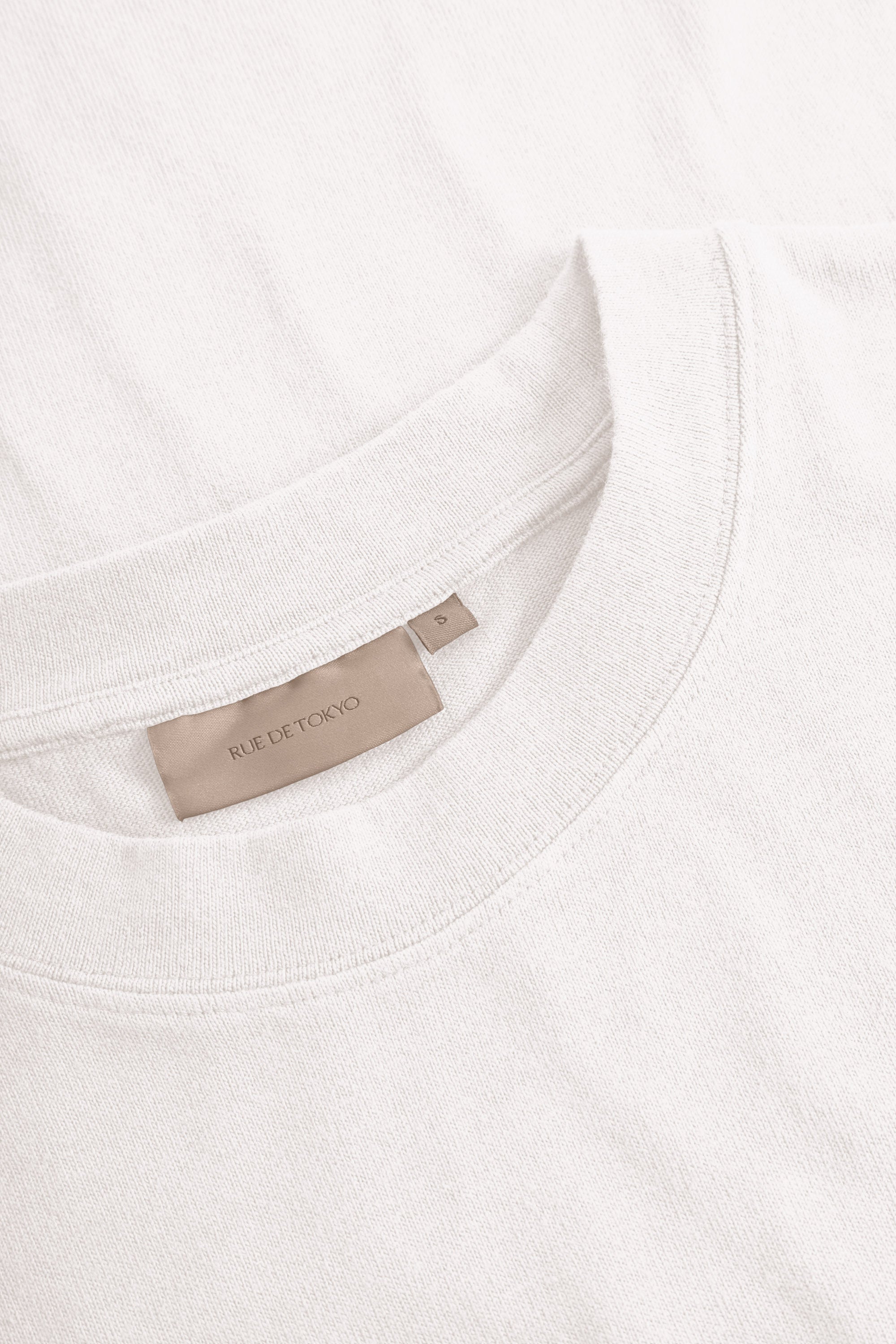 Rue de Tokyo TATIANA GARMENT DYED LIGHT JERSEY T-Shirts PARCHMENT WHITE