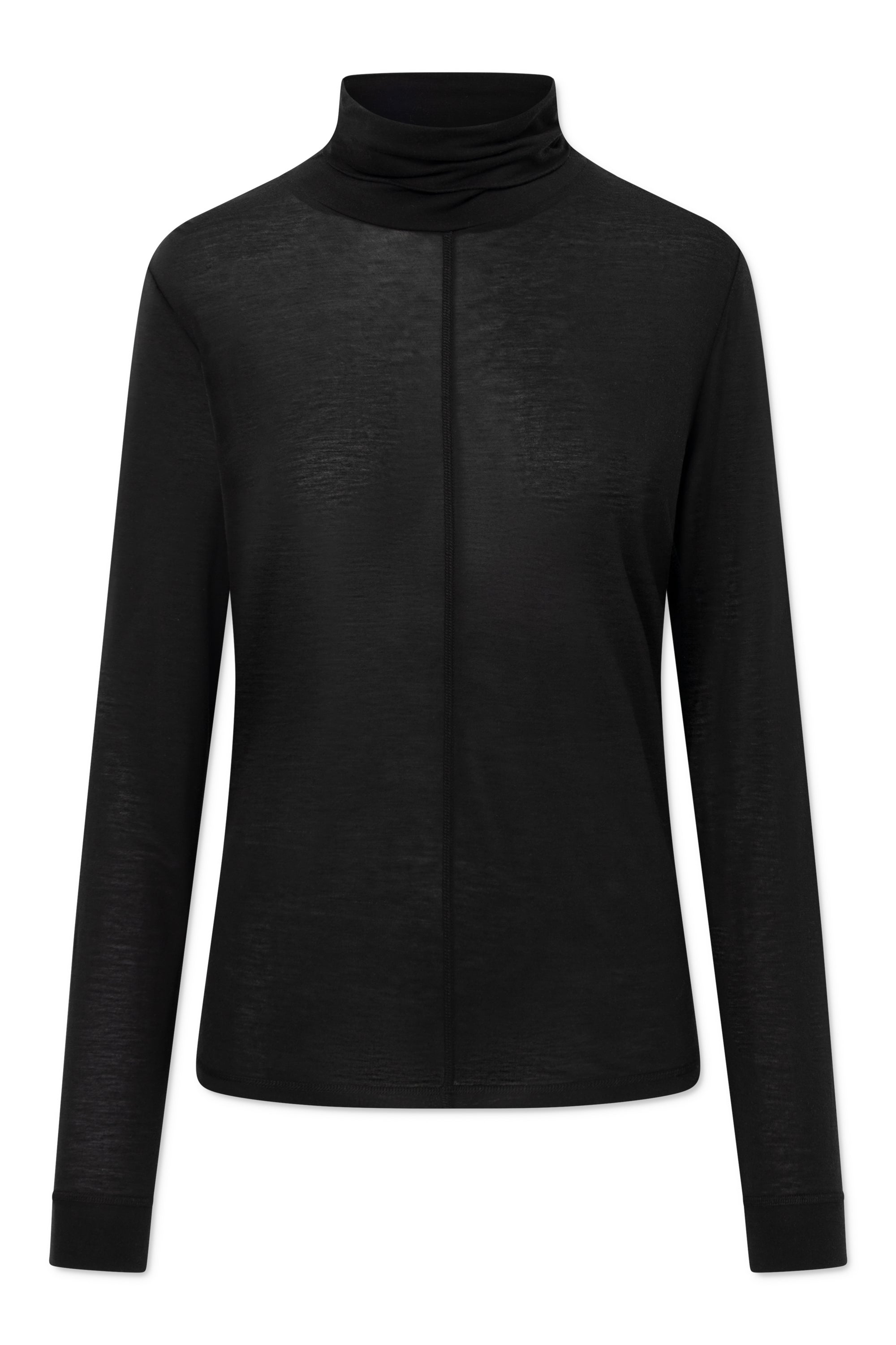 Rue de Tokyo TAVI TENCEL WOOL JERSEY T-Shirts JET BLACK