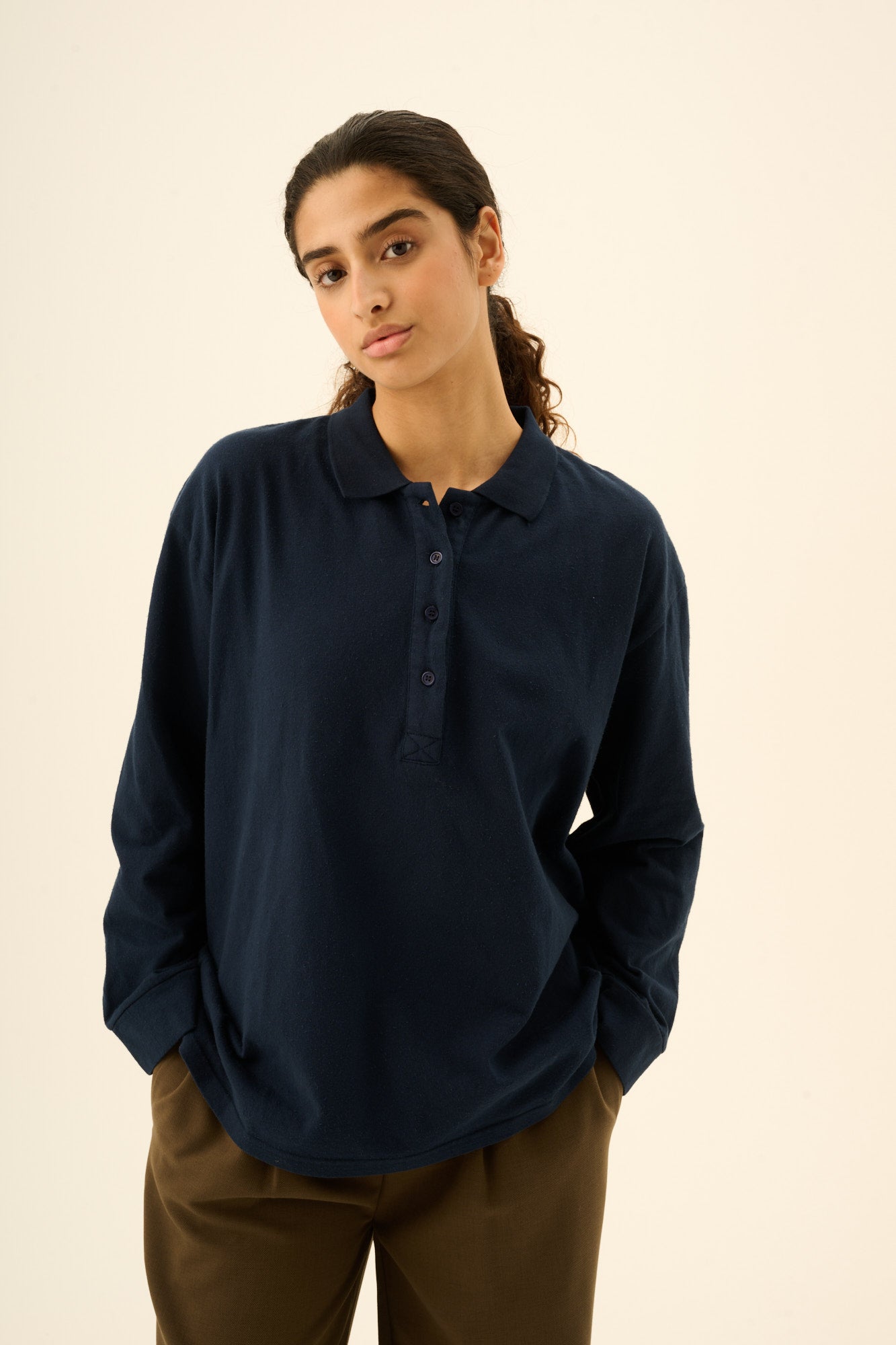 Rue de Tokyo TENNA LIGHT GMTD JERSEY T-Shirts DARK NAVY
