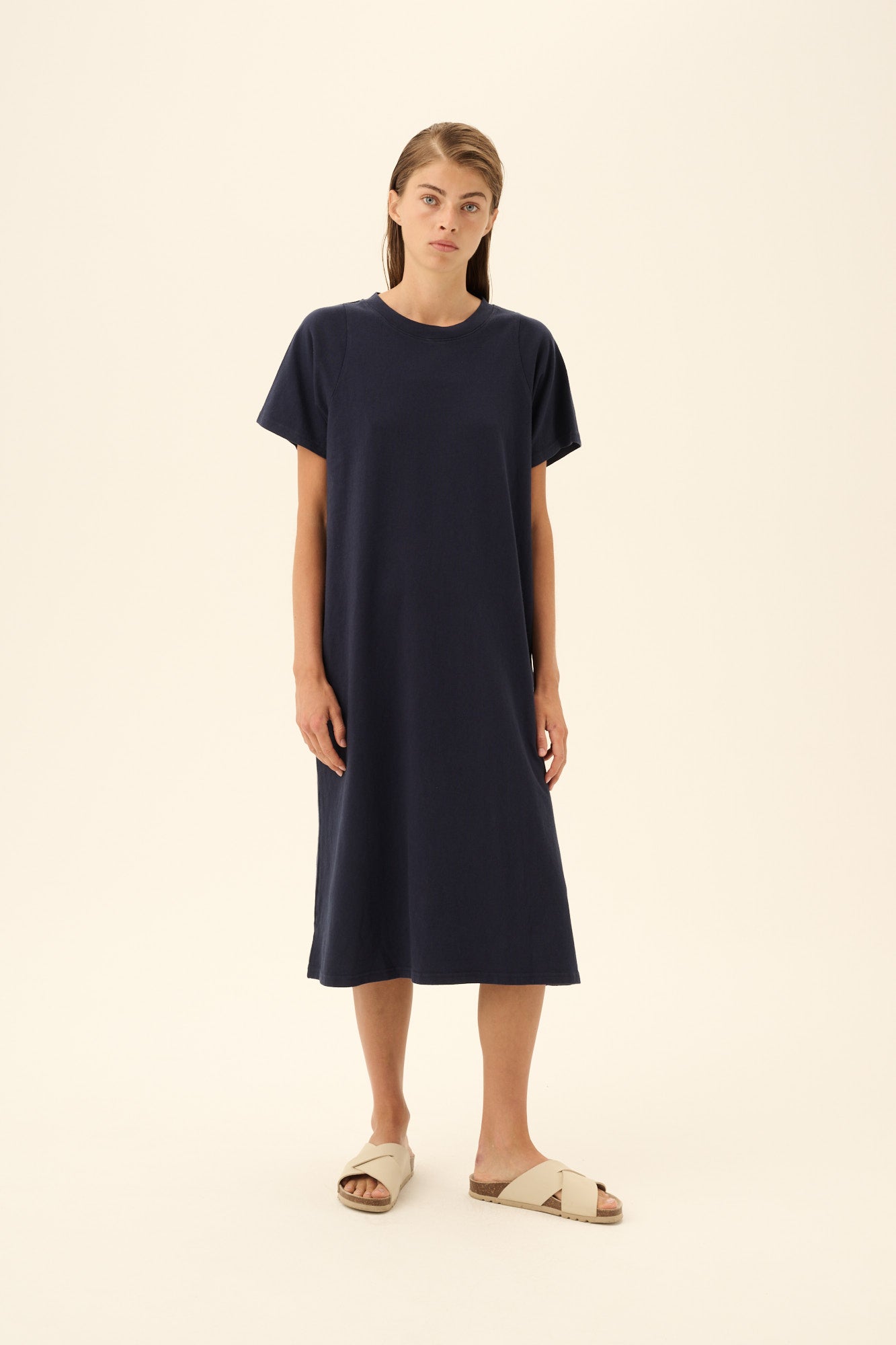 Rue de Tokyo TESS LIGHT GMTD JERSEY Dresses NAVY