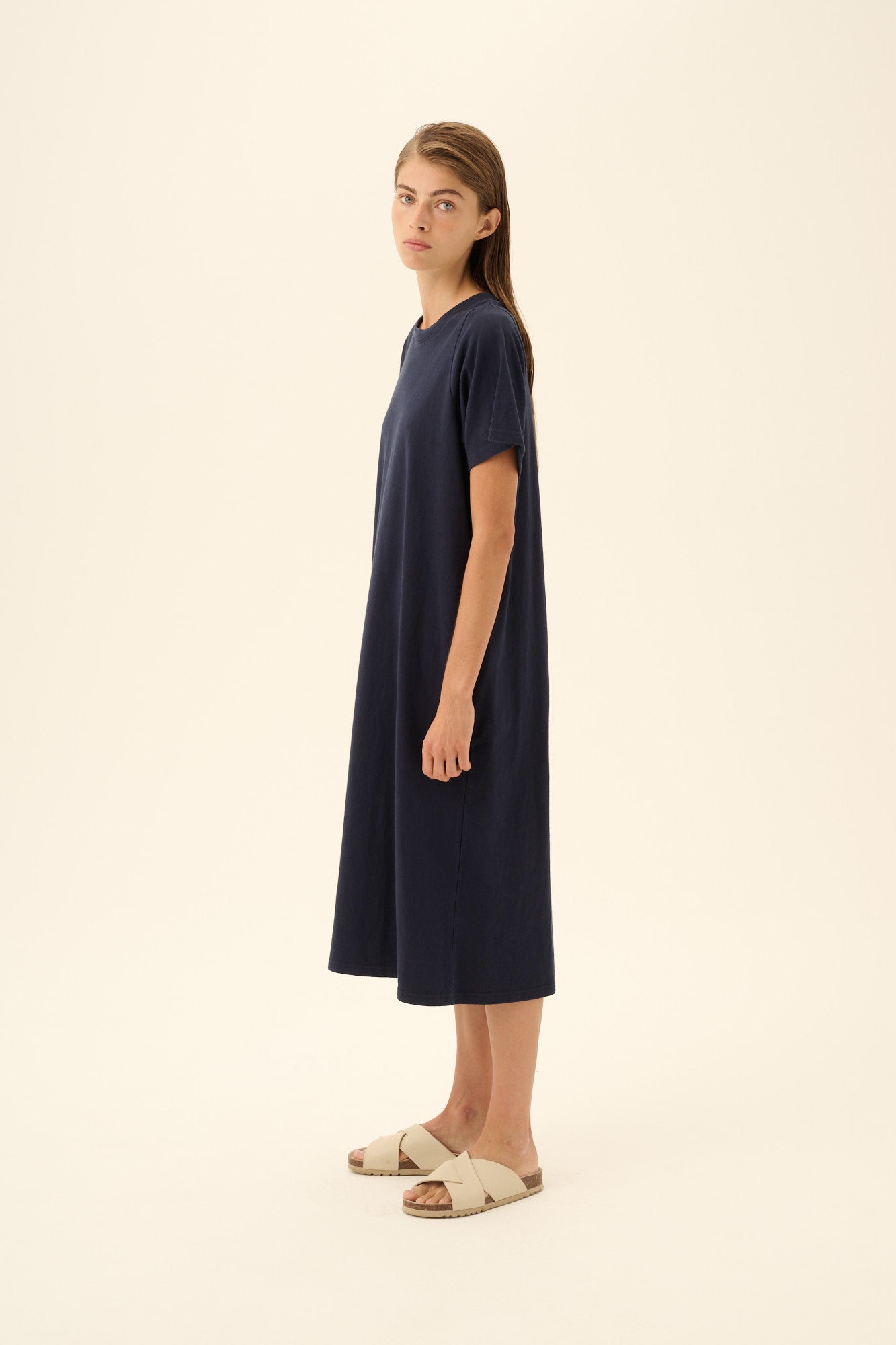Rue de Tokyo TESS LIGHT GMTD JERSEY Dresses NAVY
