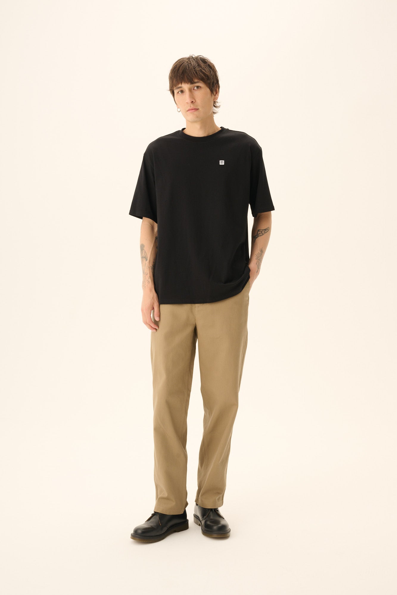 Rue de Tokyo THOMAS COTTON JERSEY T-Shirts BLACK