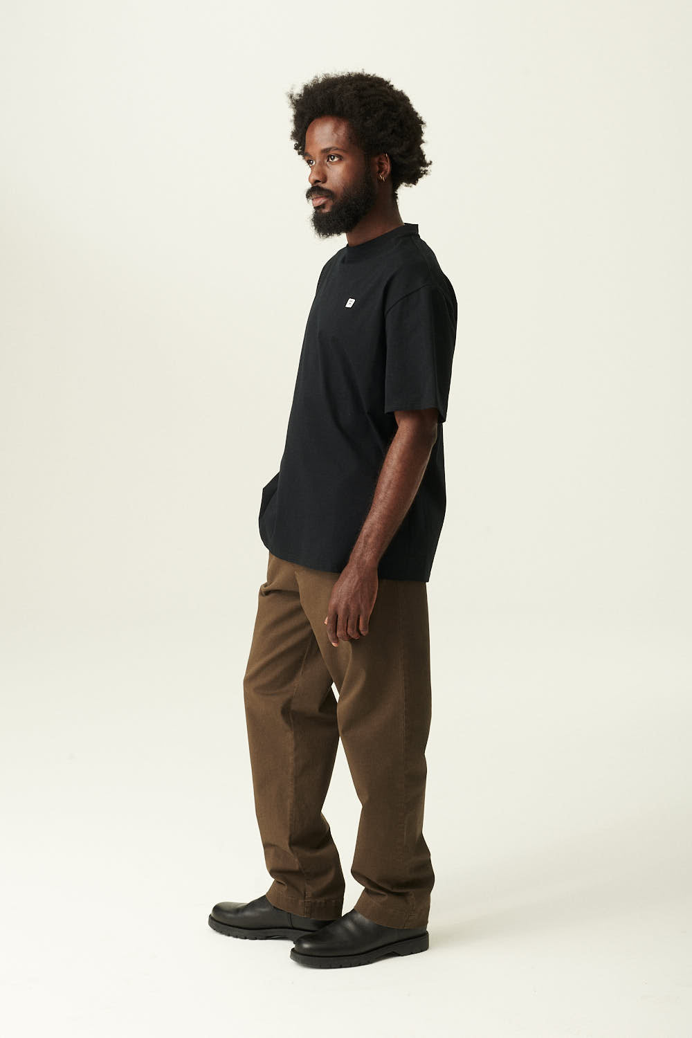 Rue de Tokyo THOMAS EMBROIDERY PATCH COTTON JERSEY T-SHIRTS BLACK