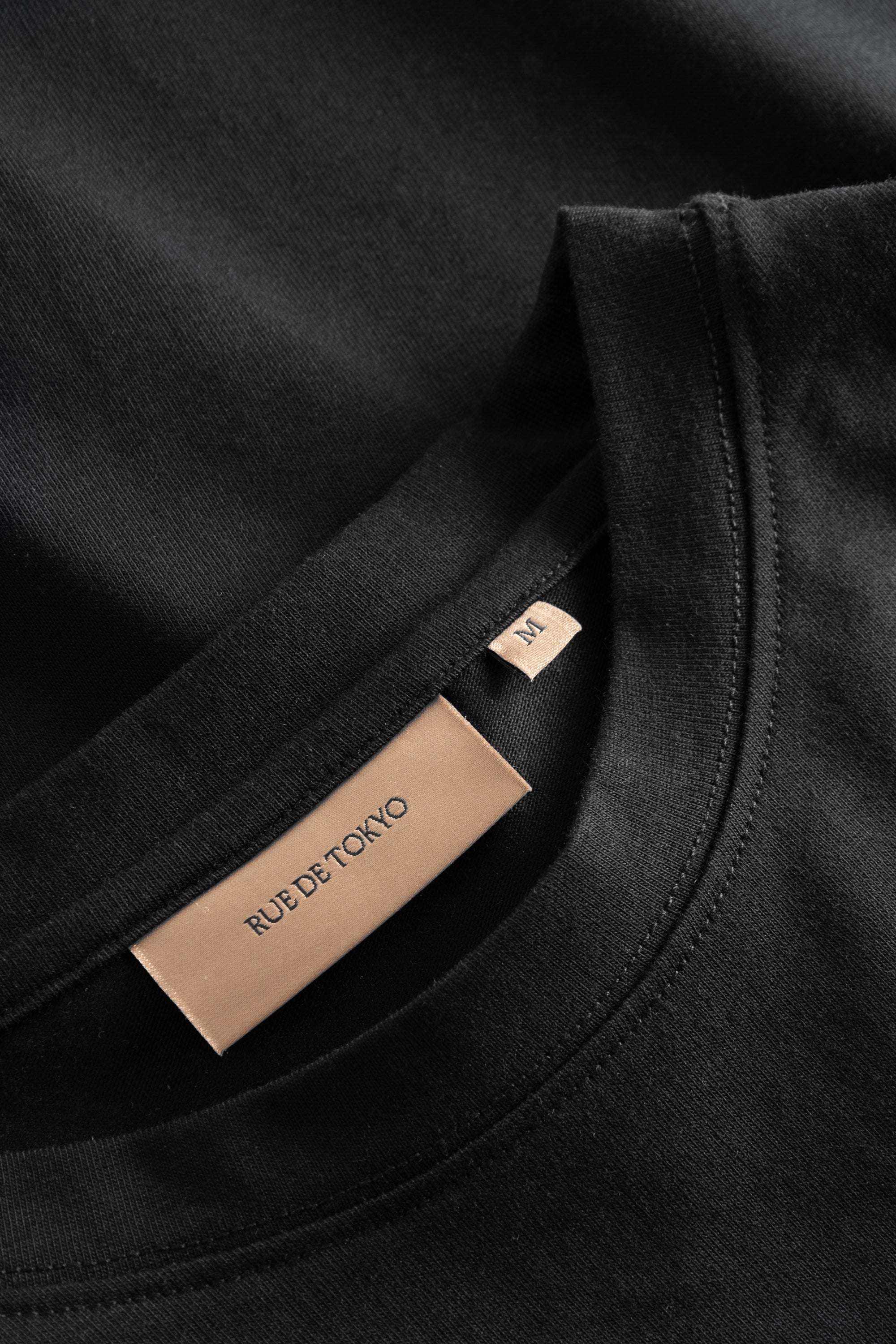 Rue de Tokyo THOMAS EMBROIDERY PATCH COTTON JERSEY T-SHIRTS BLACK