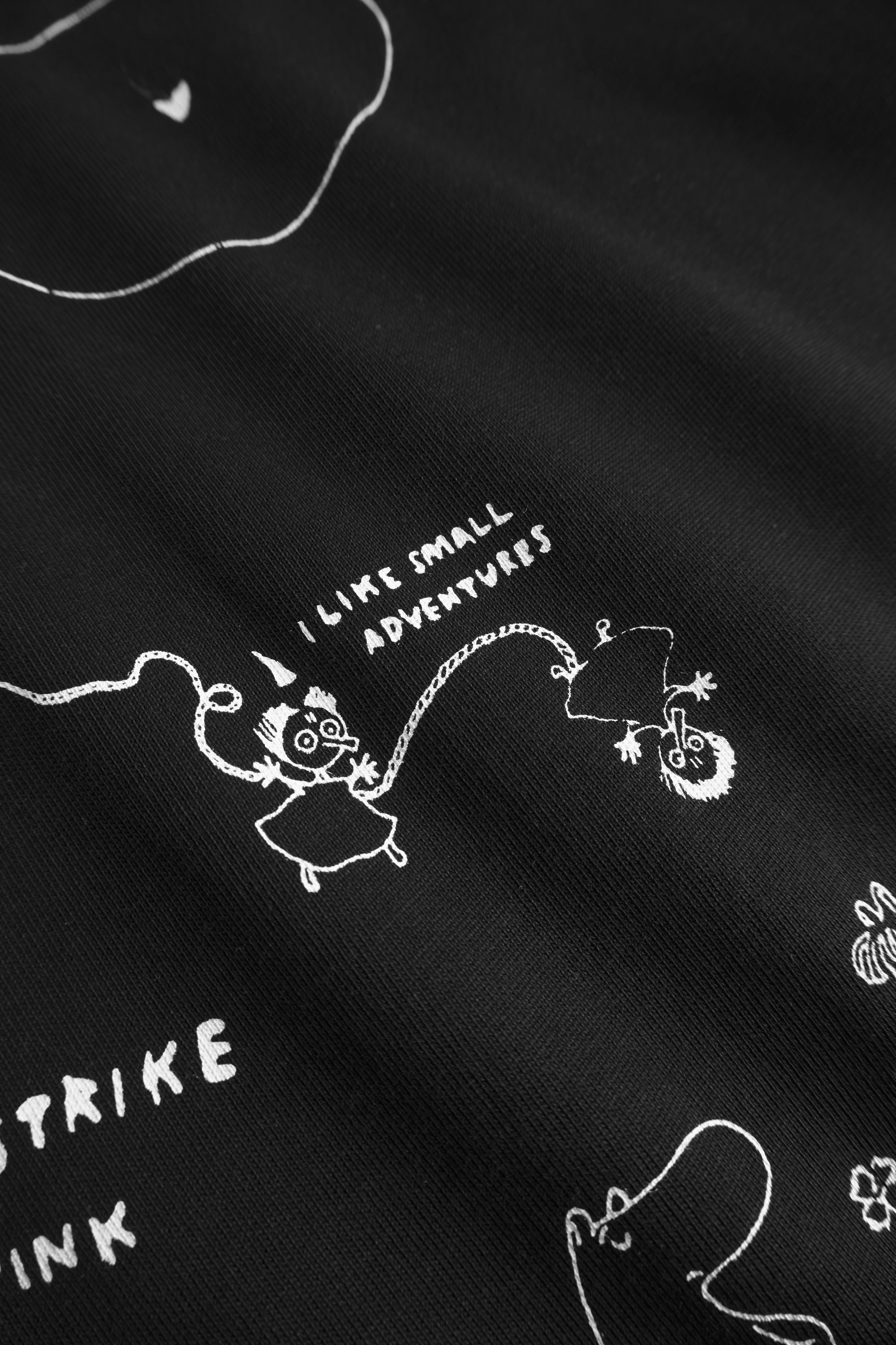 Rue de Tokyo THOPER MOOMIN COTTON JERSEY T-SHIRTS BLACK OFF WHITE PRINT