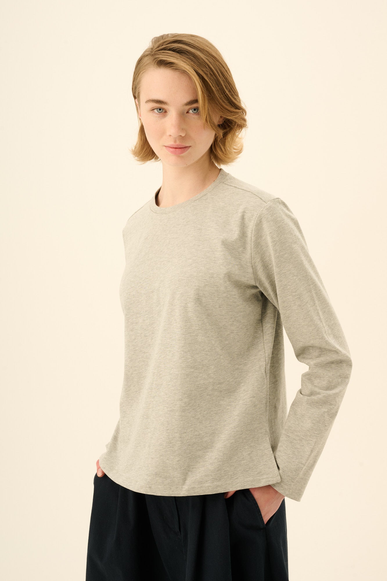 Rue de Tokyo TIMEA JERSEY T-Shirts GREY MELANGE