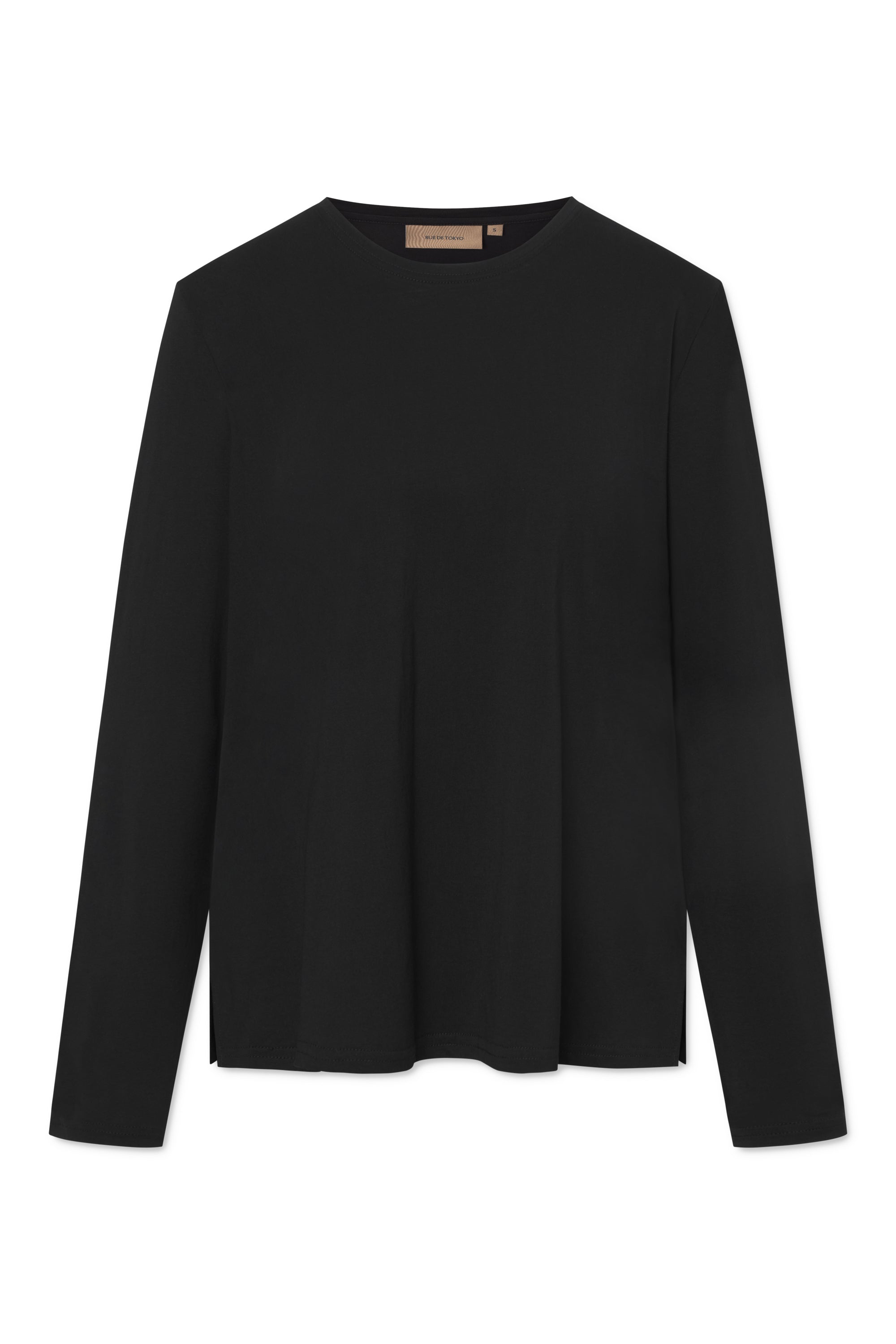 Rue de Tokyo TIMEA LIGHT COTTON JERSEY T-SHIRTS BLACK