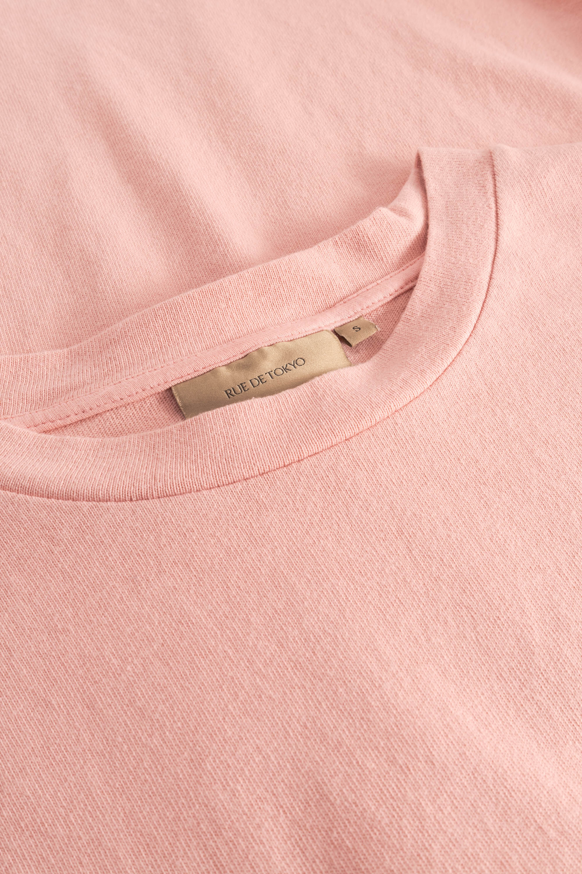 Rue de Tokyo TOMOYO GARMENT DYED LIGHT JERSEY T-Shirts POWDER PINK