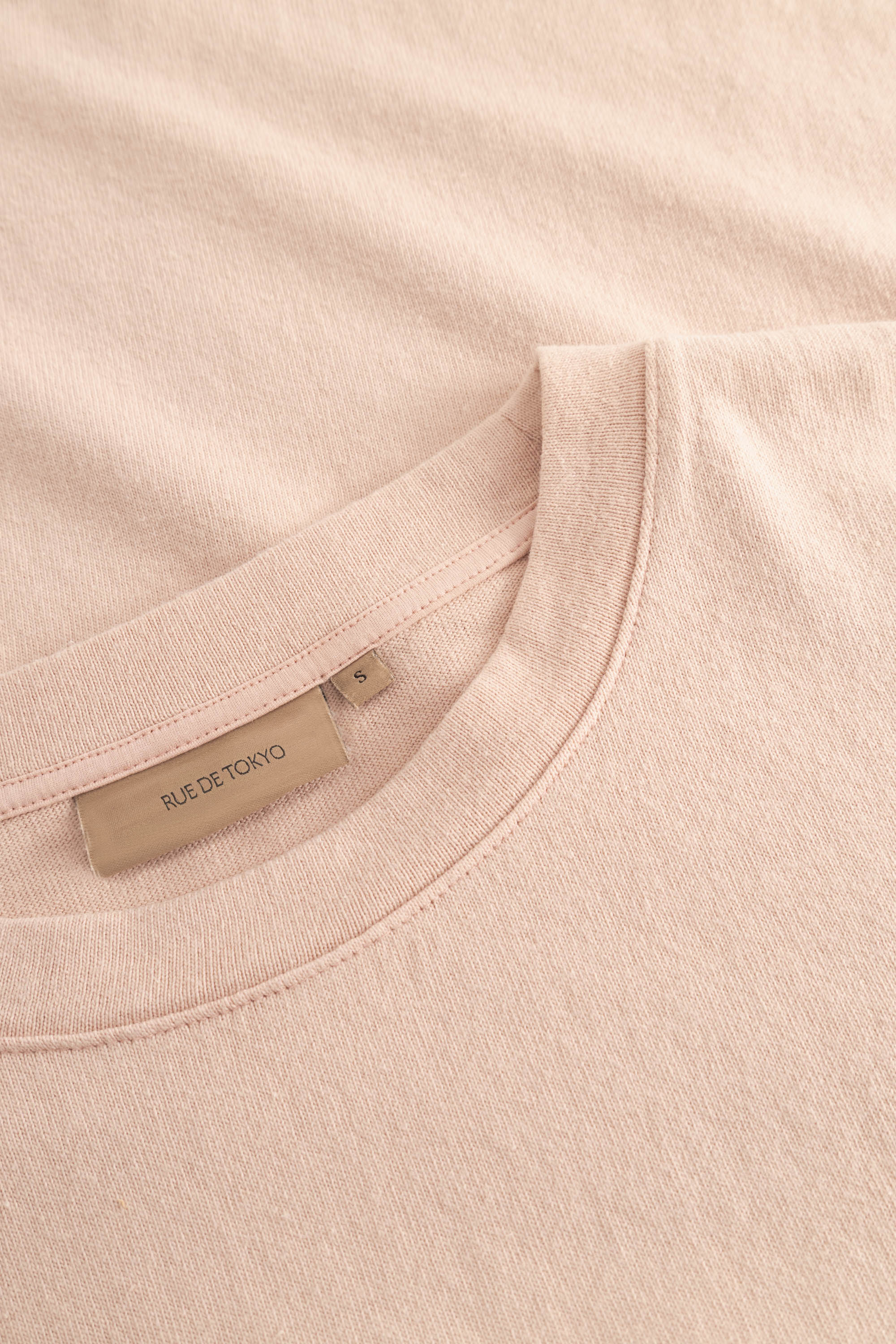 Rue de Tokyo TORA LIGHT GMTD JERSEY T-Shirts BEIGE ROSE