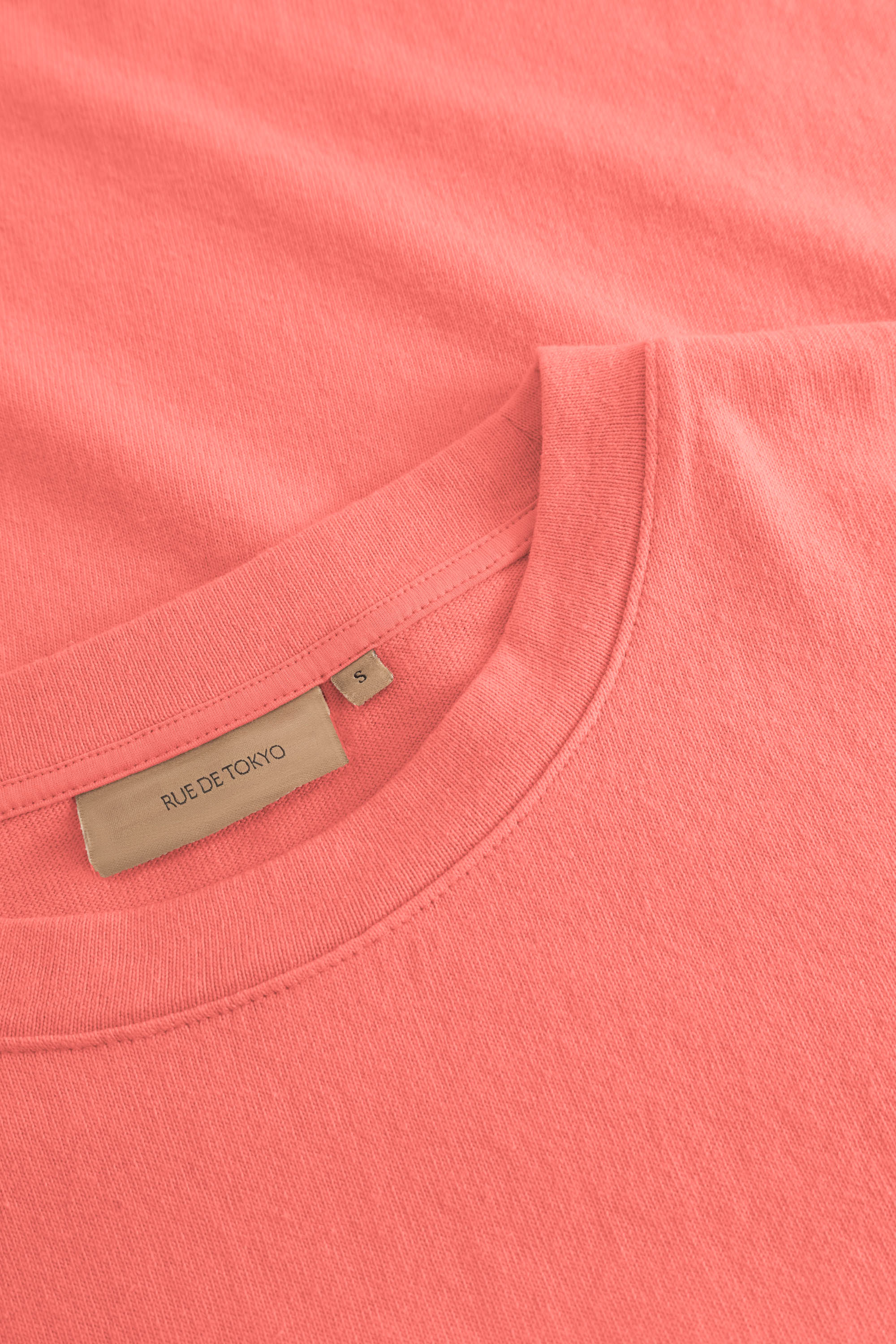 Rue de Tokyo TORA LIGHT GMTD JERSEY T-Shirts CORAL RED