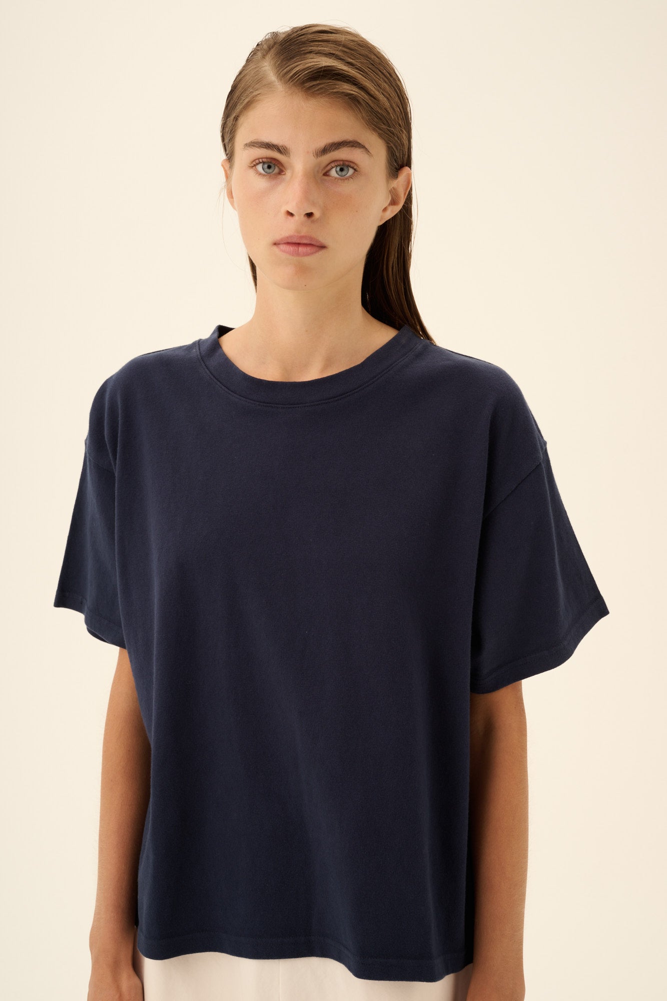 Rue de Tokyo TORA LIGHT GMTD JERSEY T-Shirts NAVY