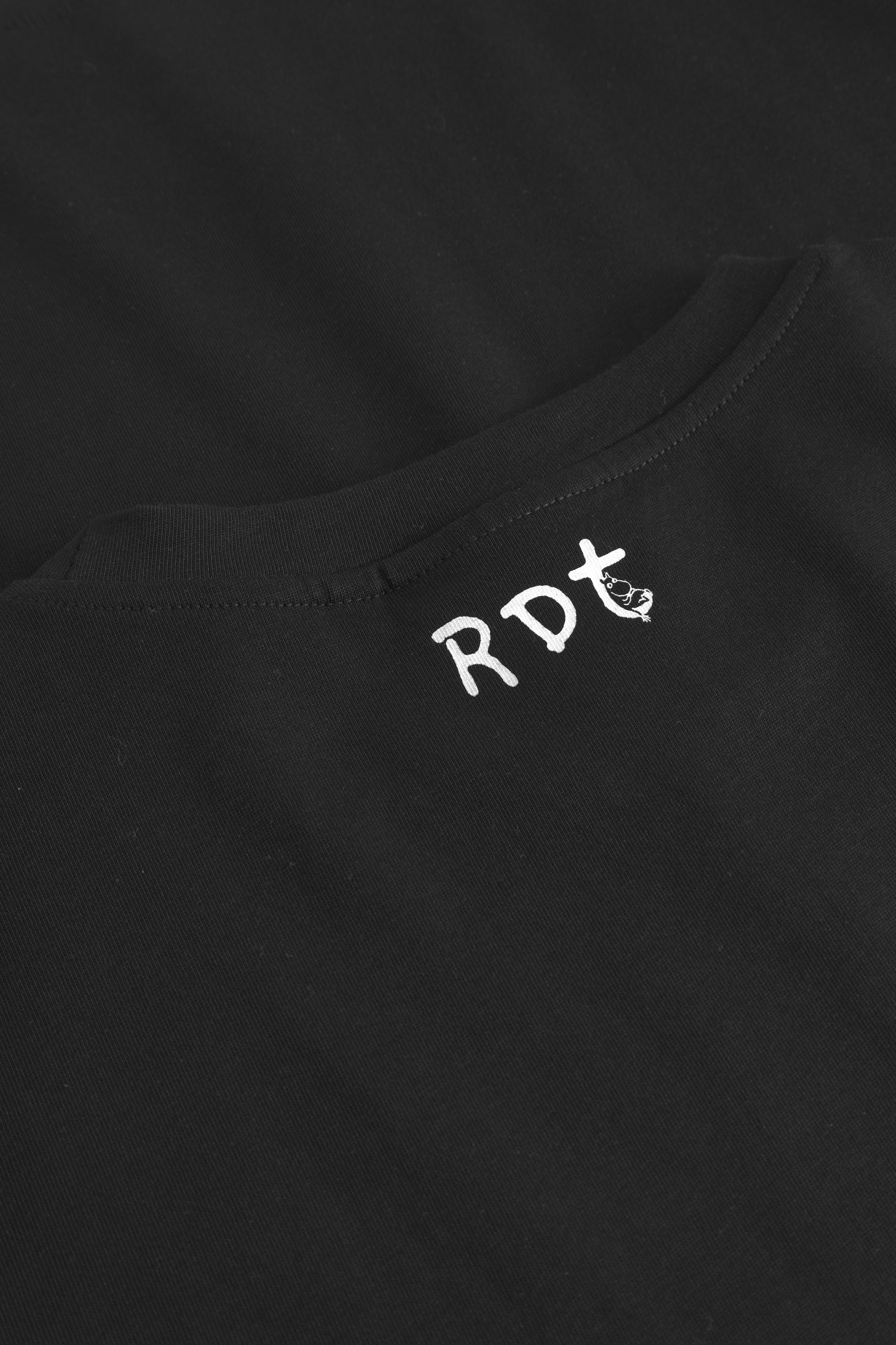 Rue de Tokyo TOYO MOOMIN COTTON JERSEY T-Shirts BLACK OFF WHITE PRINT