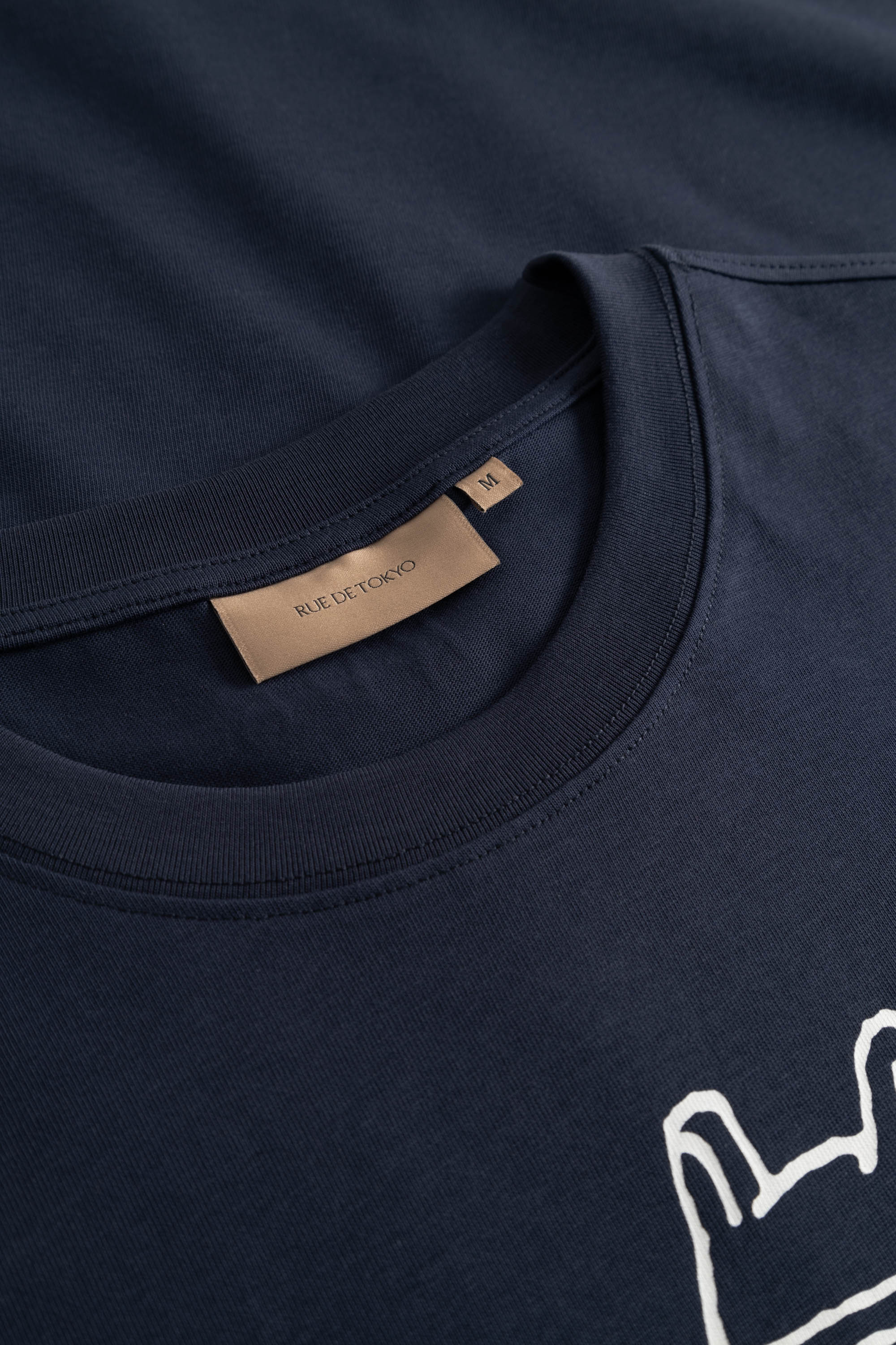 Rue de Tokyo TOYO MOOMIN COTTON JERSEY T-Shirts NAVY WITH CHALK PRINT