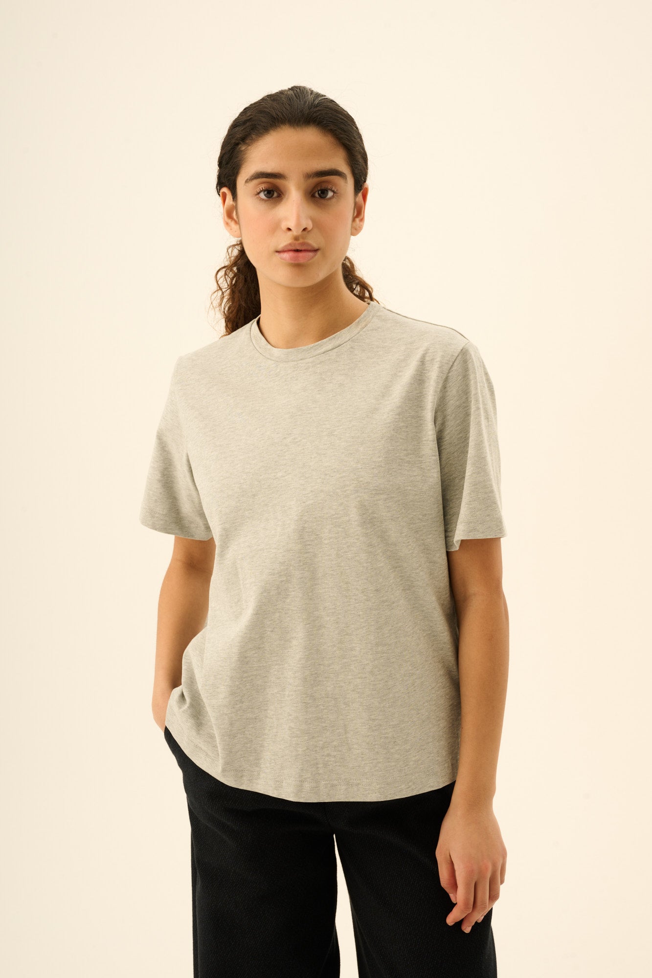 Rue de Tokyo TRISH JERSEY T-Shirts GREY MELANGE