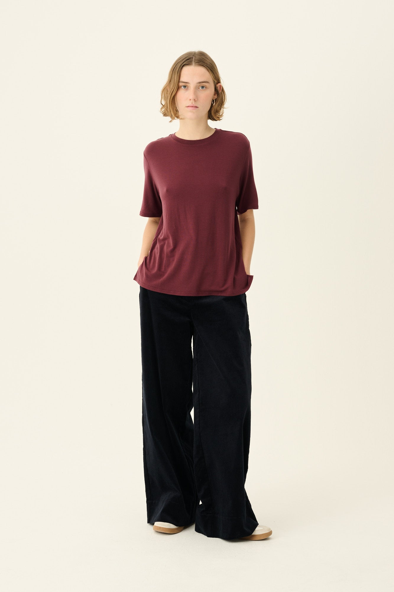 Rue de Tokyo TRISH MERINO JERSEY Sweater BURGUNDY