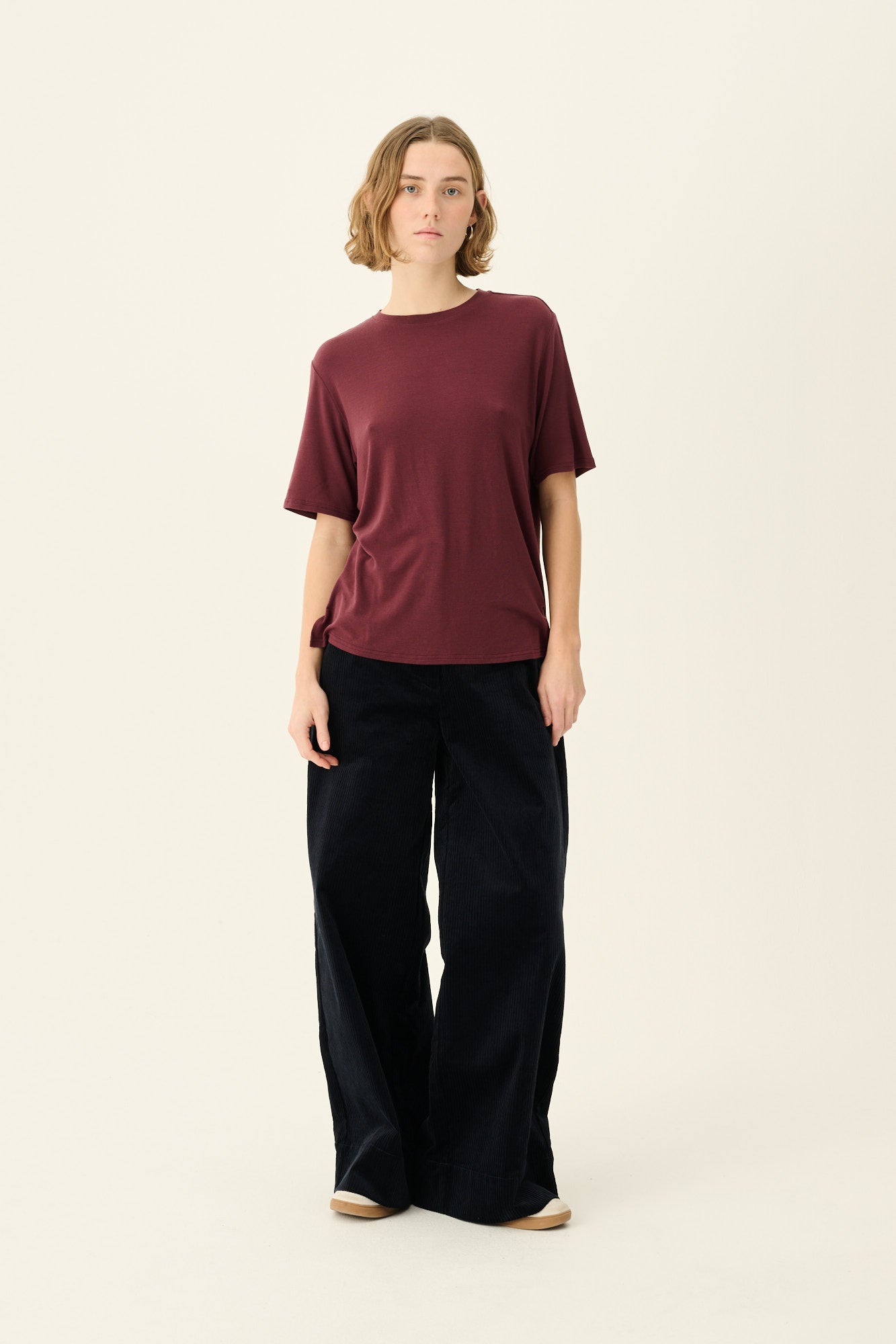 Rue de Tokyo TRISH MERINO JERSEY Sweater BURGUNDY