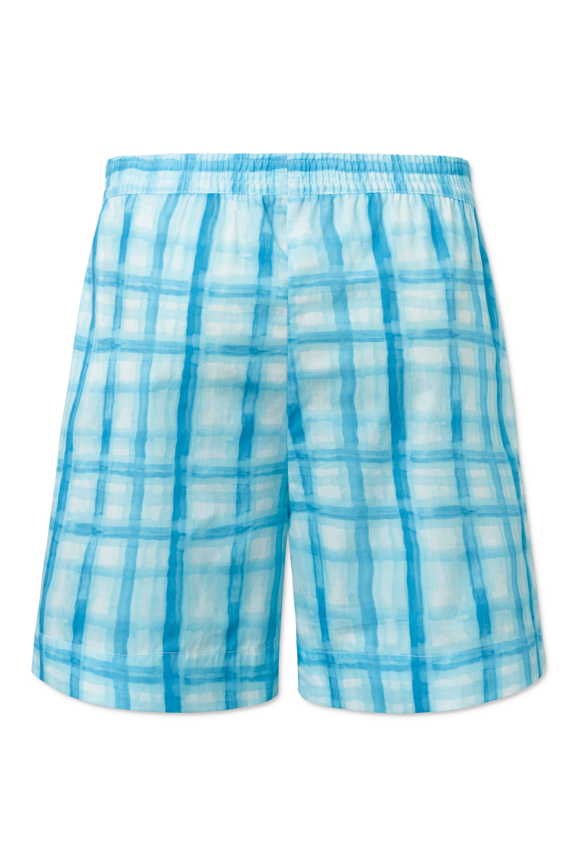 Rue de Tokyo PETRI SHORTS BLUE CHECK PRINT Shorts BLUE PRINT