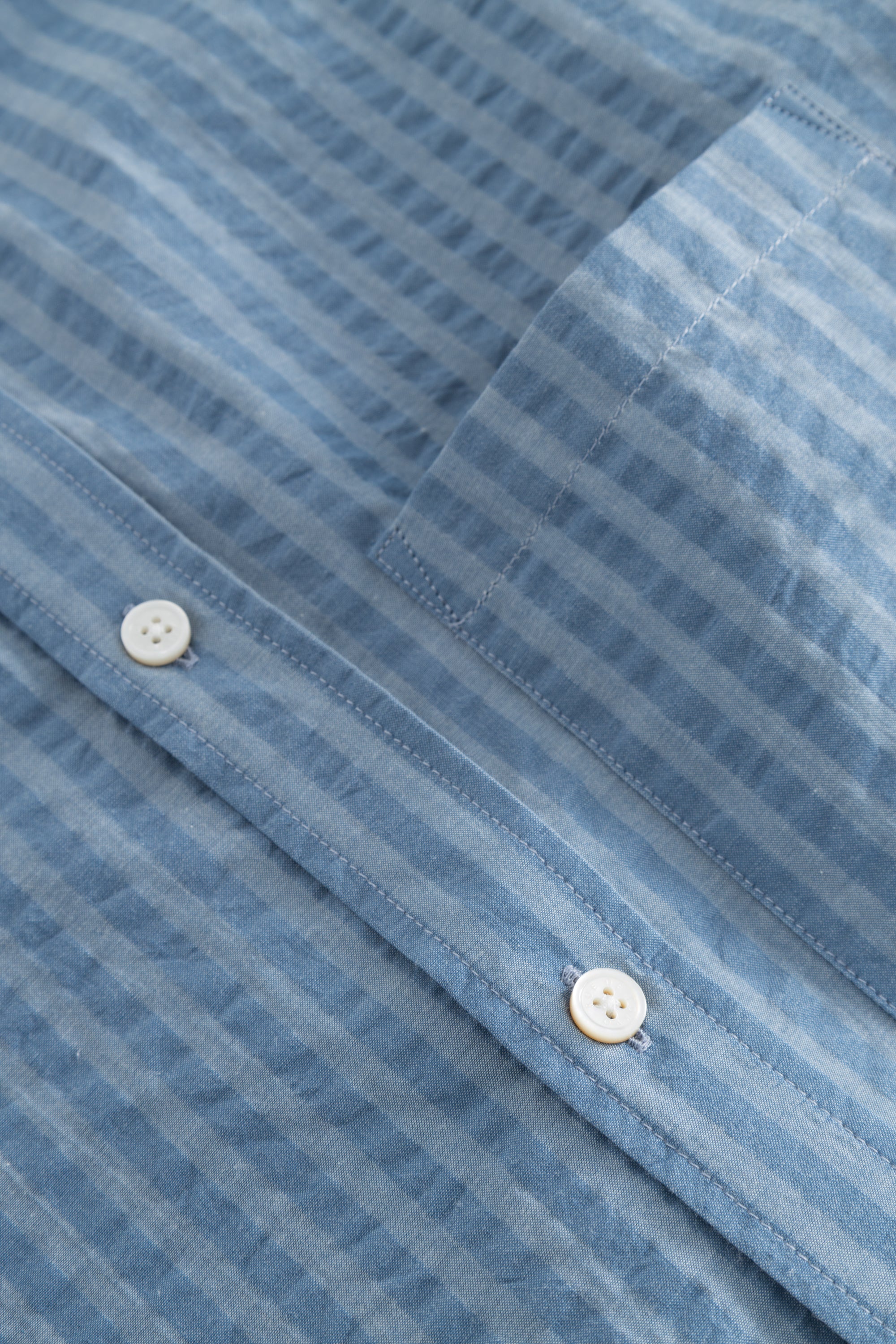 Rue de Tokyo SANTIAGO SHIRT BLUE/LIGHT BLUE STRIPE Shirts BLUE/LIGHT BLUE STRIPE