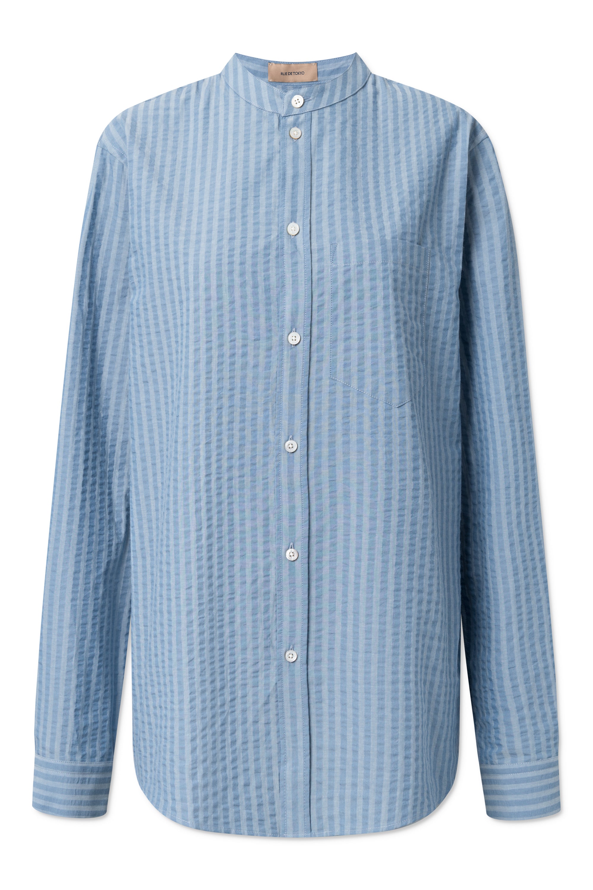 Rue de Tokyo SANTIAGO SHIRT BLUE/LIGHT BLUE STRIPE Shirts BLUE/LIGHT BLUE STRIPE