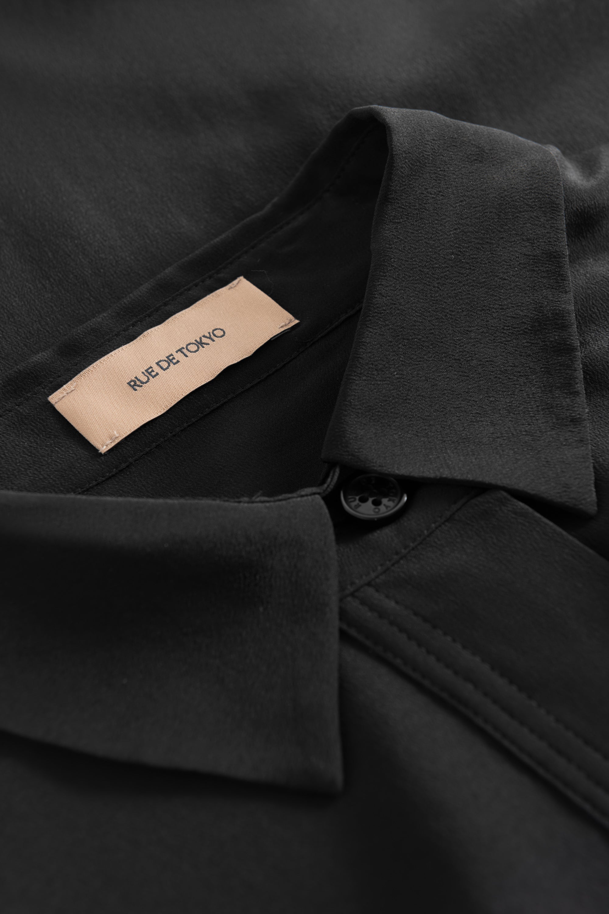Rue de Tokyo SHELBY SHIRT BLACK SILK SHIRTS BLACK
