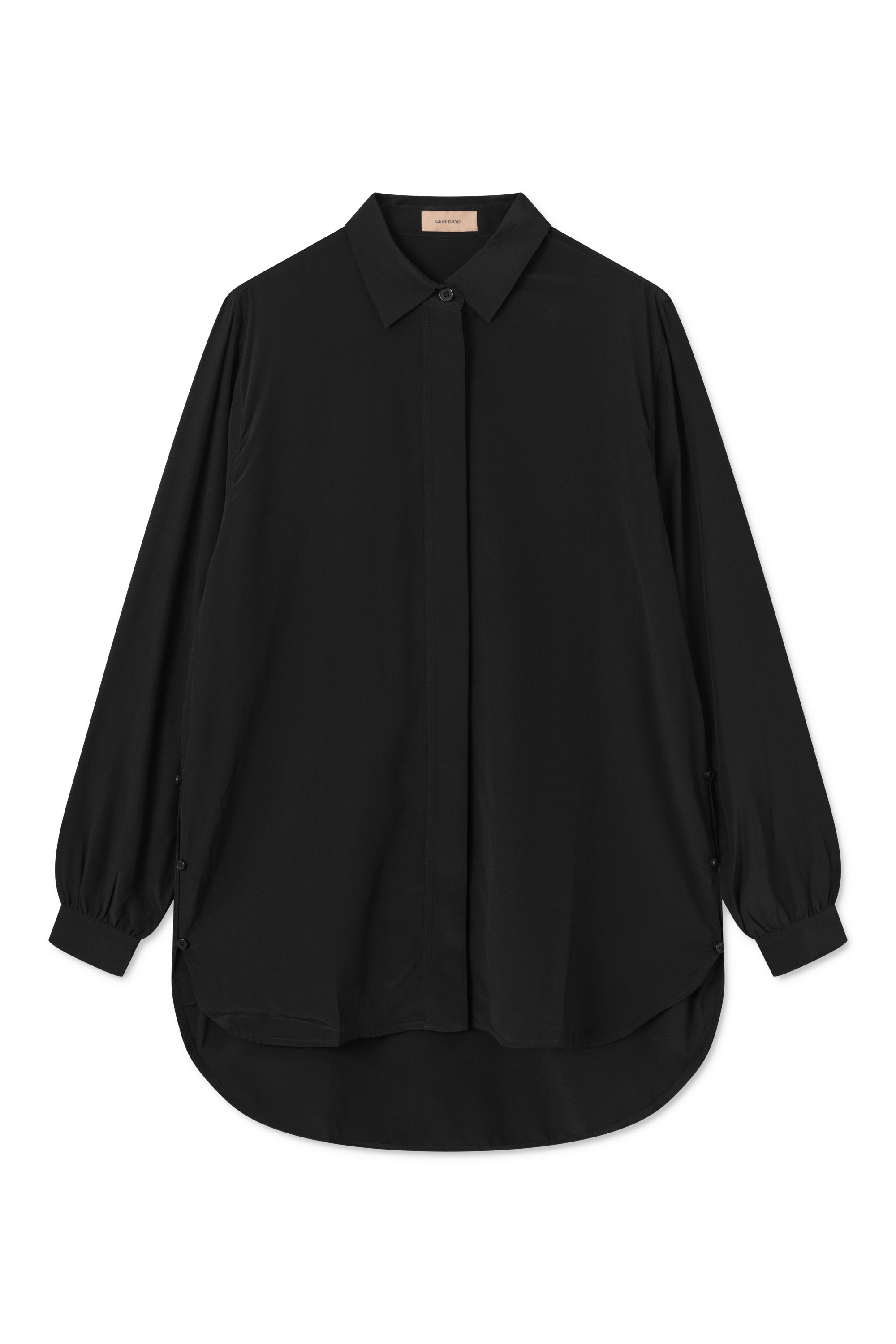 Rue de Tokyo SHELBY SHIRT BLACK SILK SHIRTS BLACK