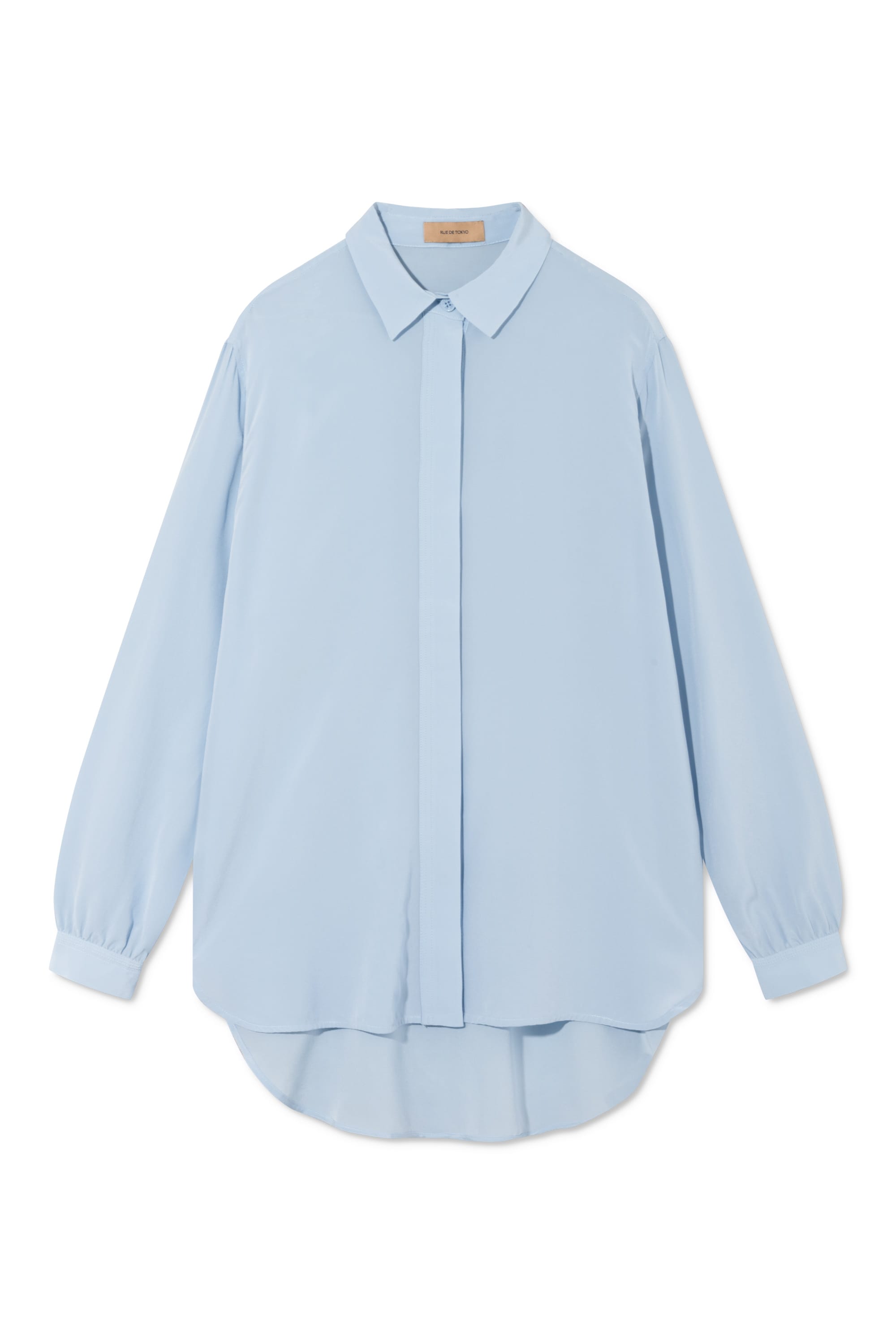 Rue de Tokyo SHELBY SILK SHIRT LIGHT BLUE SHIRTS LIGHT BLUE