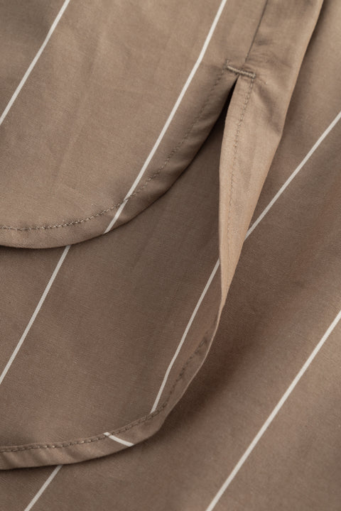 Rue de Tokyo STINE SHIRT BROWN STRIPE SHIRTS BROWN STRIPE