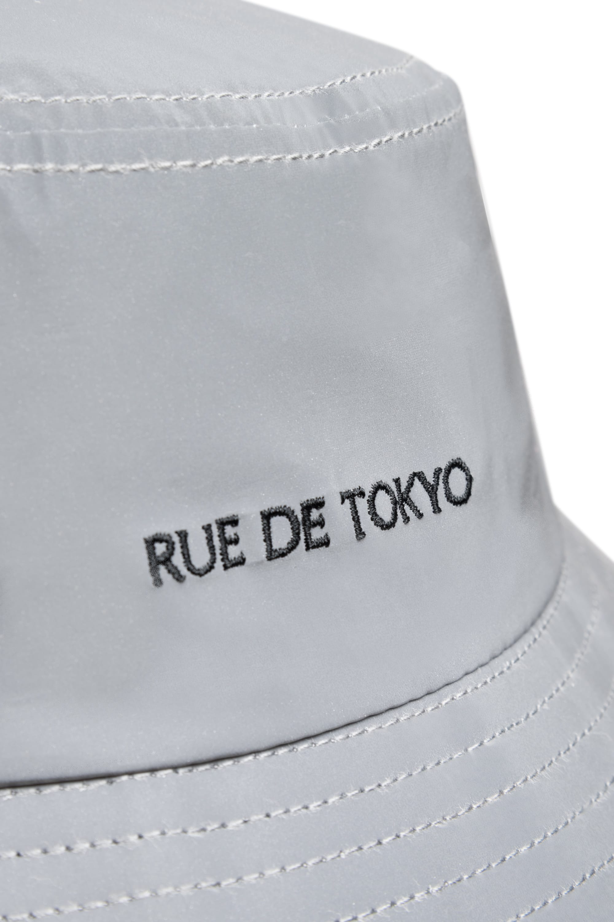Rue de Tokyo ATAL BUCKET HAT REFLECTIVE WITH BLACK LOGO ACCESSORIES REFLECTIVE WITH BLACK LOGO
