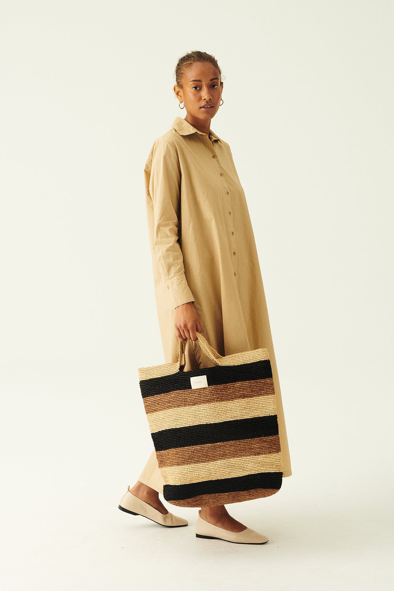 Rue de Tokyo AURORA RAFFIA ACCESSORIES MULTI STRIPE