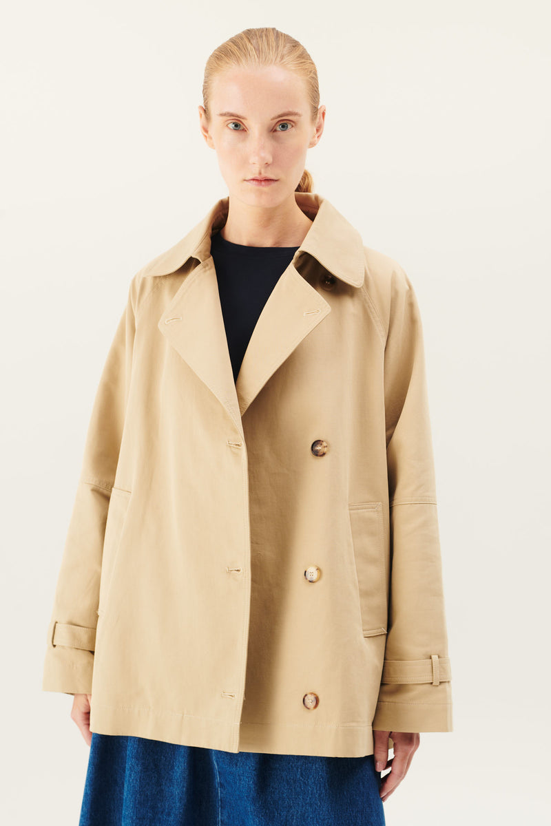 Rue de Tokyo CAJSA HEAVY TRENCH JACKETS SAND