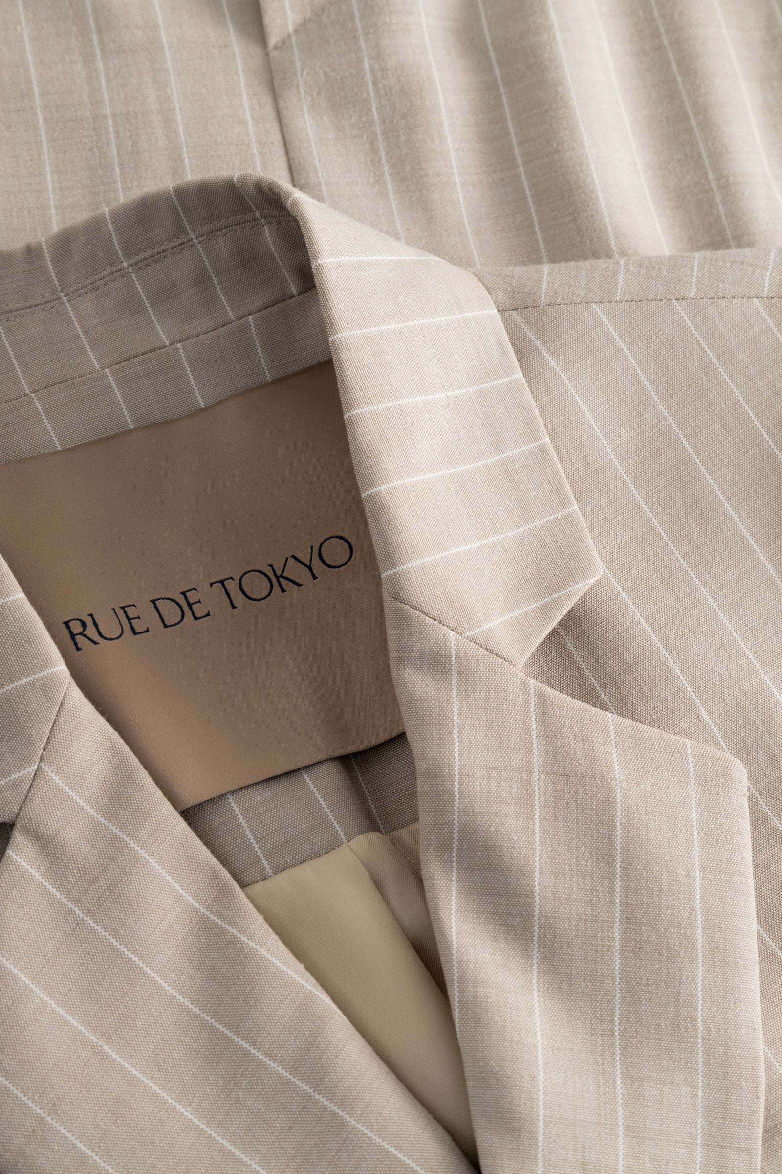 CAJ WOOL LINEN - STRIPED SAND – Rue De Tokyo