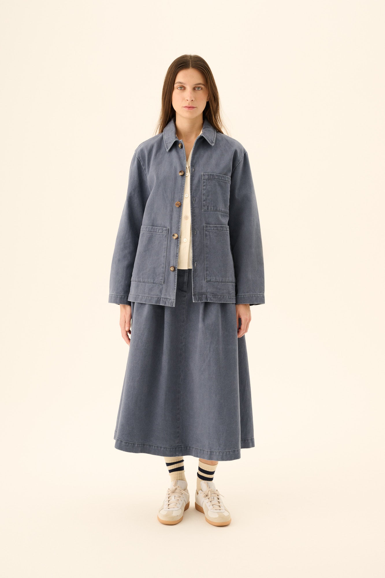 Rue de Tokyo CAMERON FADED TWILL Jackets SOFT BLUE