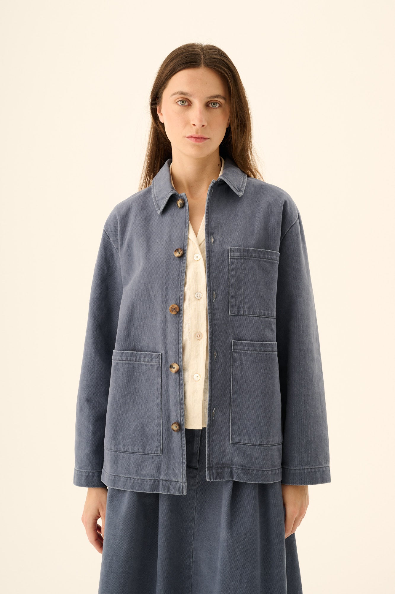 Rue de Tokyo CAMERON FADED TWILL Jackets SOFT BLUE