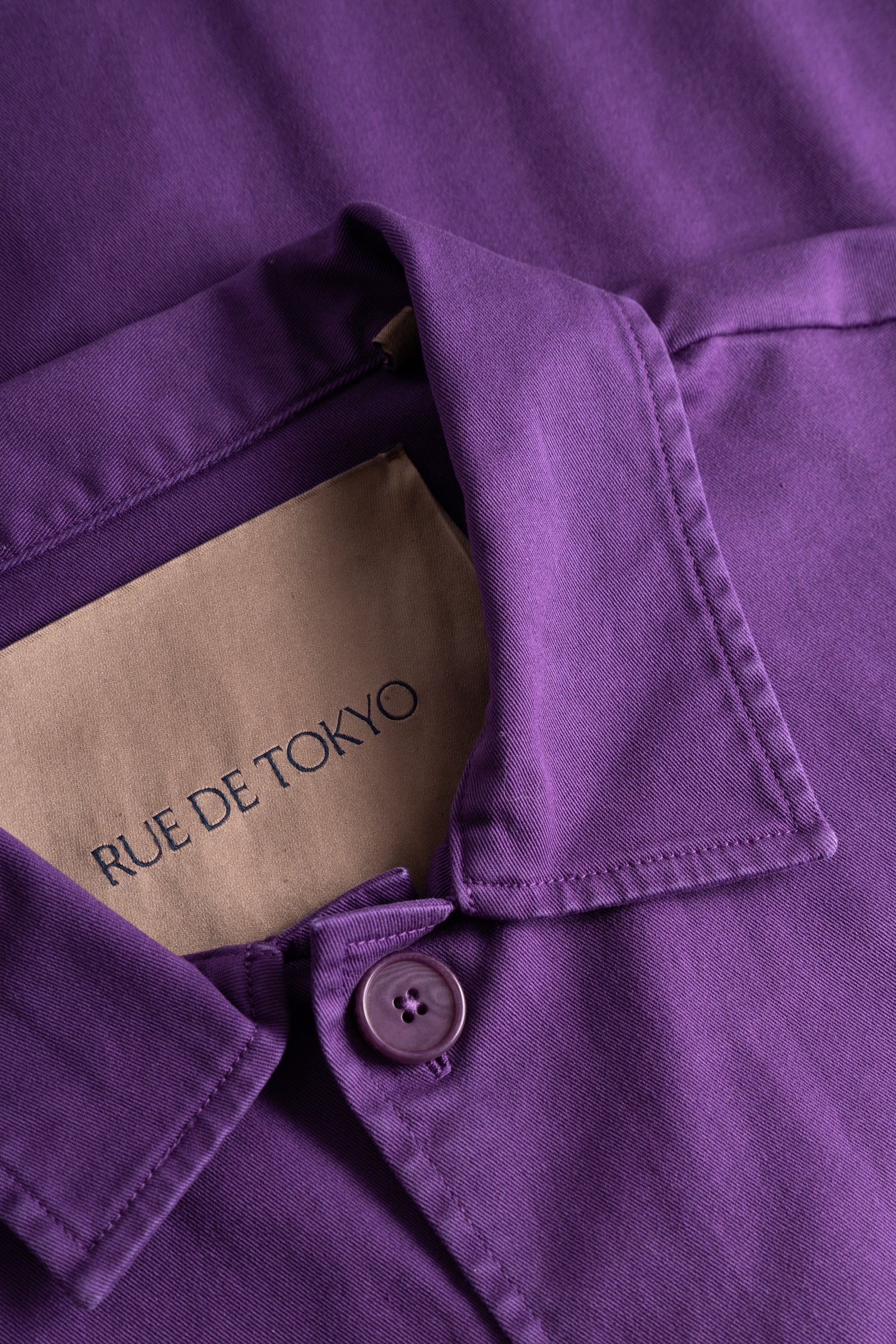 CAMERON GARMENT DYED TWILL - IMPERIAL PURPLE – Rue De Tokyo CAMERON GARMENT DYED TWILL - IMPERIAL PURPLE – Rue De Tokyo