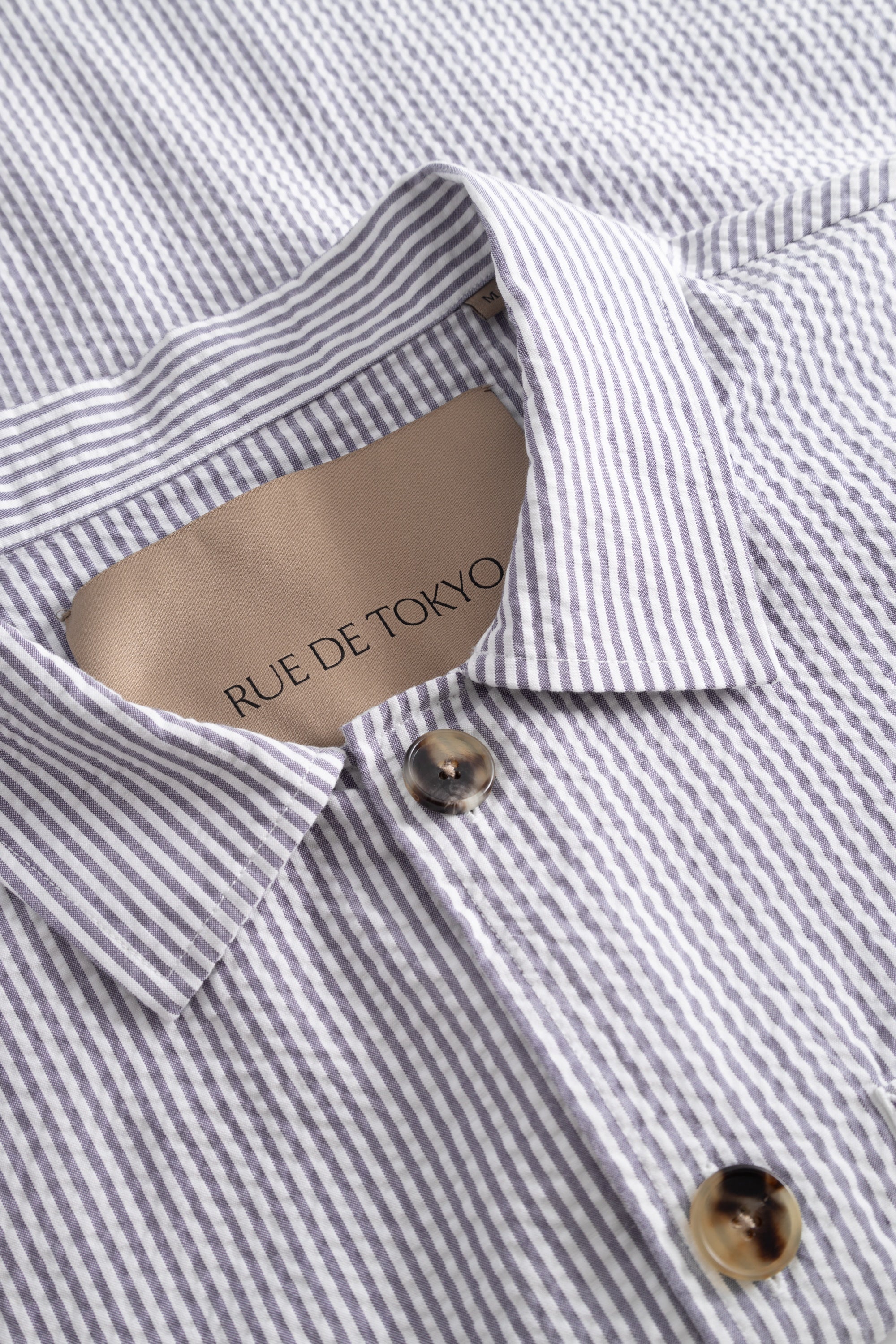 Rue de Tokyo CAMERON HEAVY SEERSUCKER STRIPE Jackets FADED BLUE STRIPE