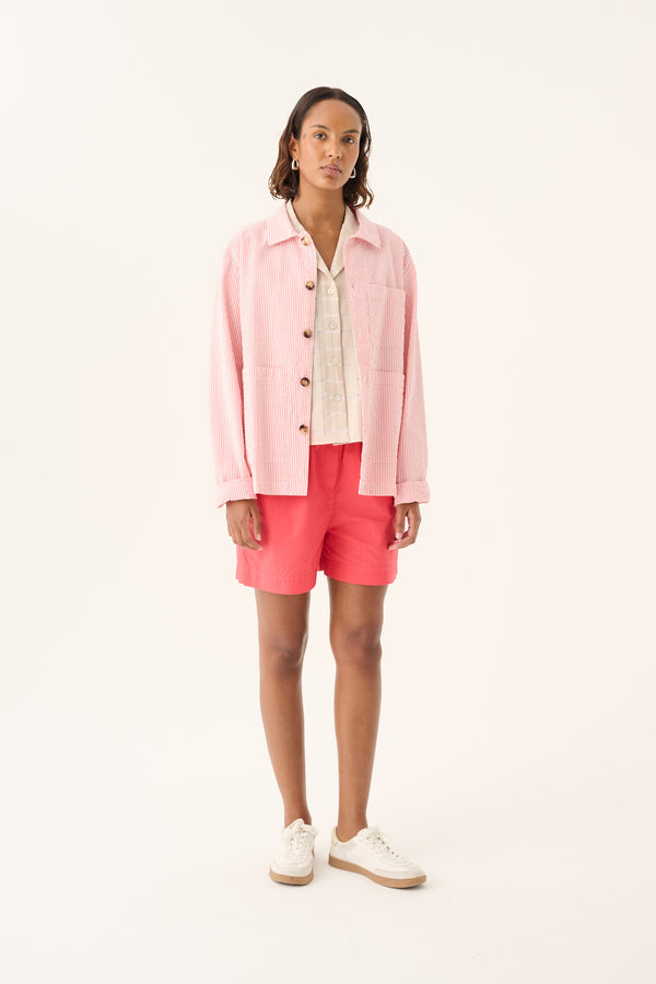 Rue de Tokyo CAMERON HEAVY SEERSUCKER STRIPE Jackets FADED RED STRIPE