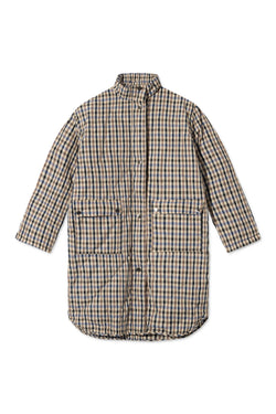 Rue de Tokyo CAMILLE COAT BLUE BROWN CHECK COATS BLUE BROWN CHECK