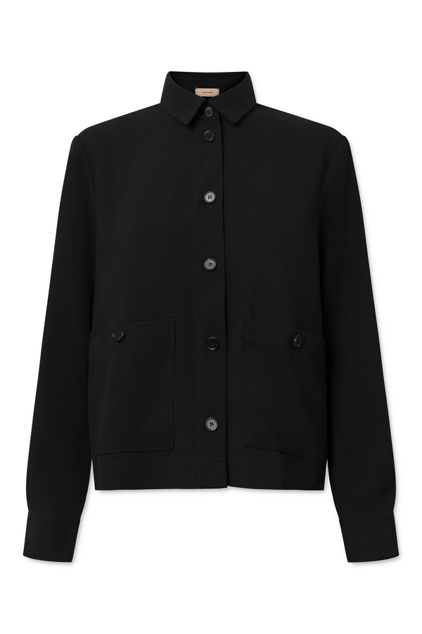 Rue de Tokyo CANDRA HEAVY CREPE JACKETS BLACK