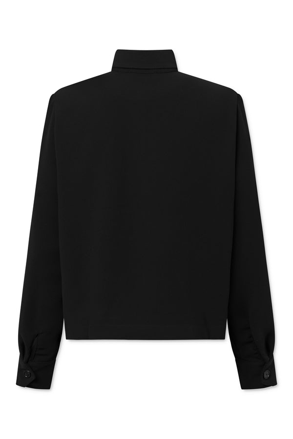 Rue de Tokyo CANDRA HEAVY CREPE JACKETS BLACK