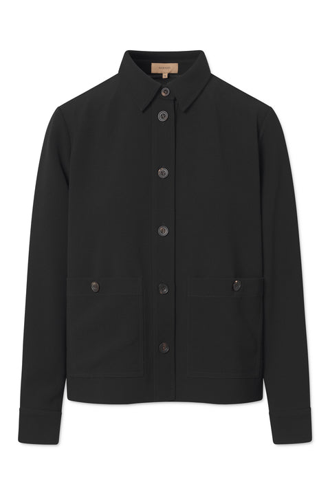 Rue de Tokyo CANDRA HEAVY CREPE JACKETS BLACK