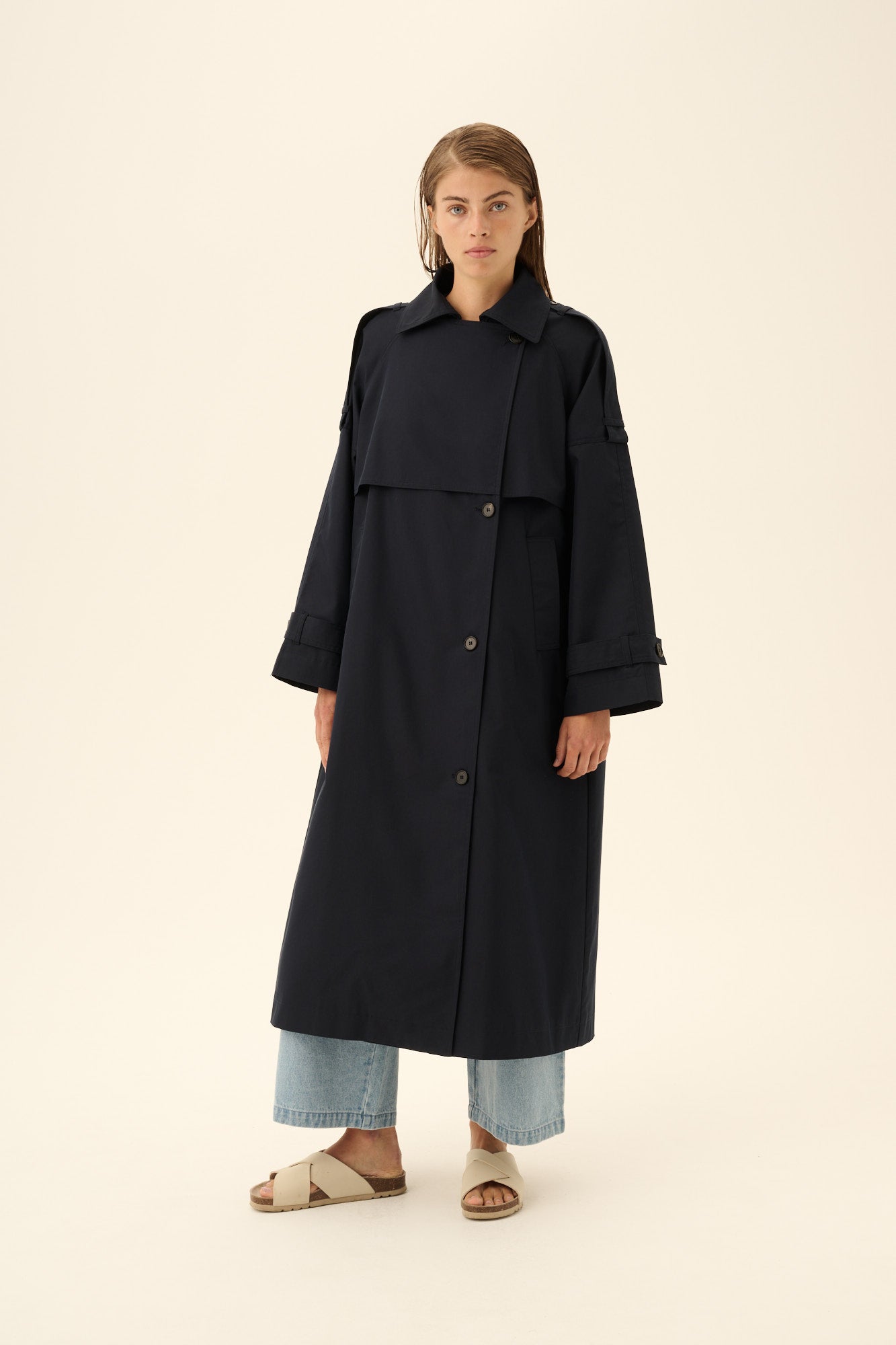 Rue de Tokyo CARLETTA TRENCH Coats NAVY