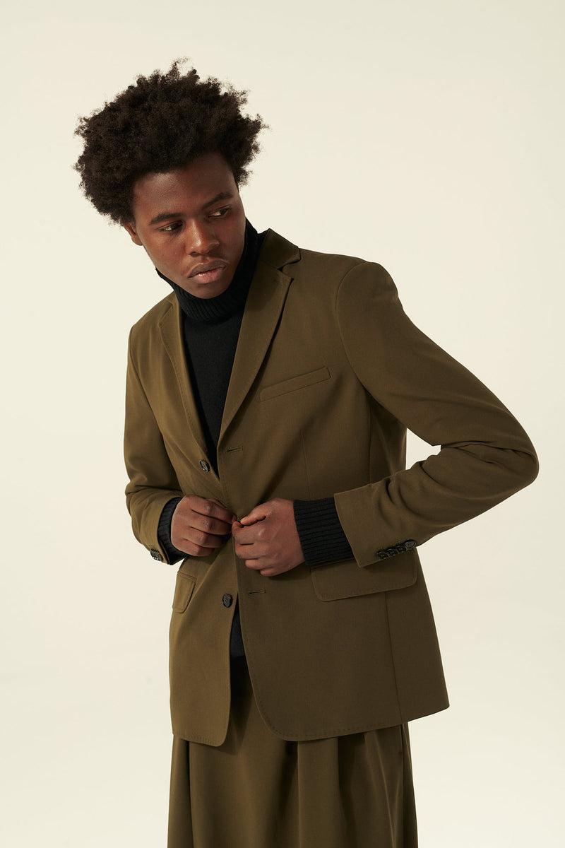 Rue de Tokyo CASPIAN SOLID TAILORING JACKETS MILITARY GREEN