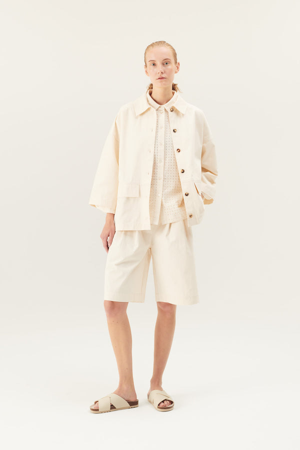 Rue de Tokyo CASSY COTTON TWILL JACKETS IVORY