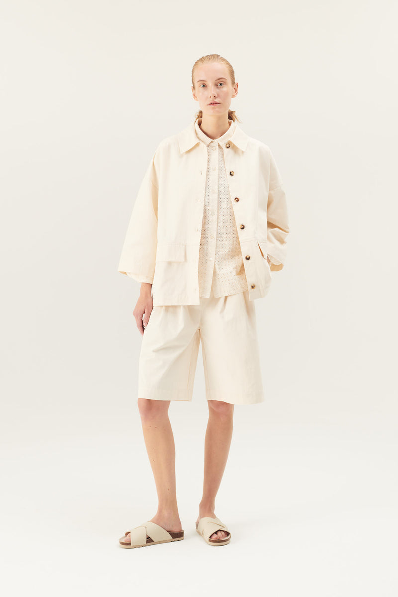 Rue de Tokyo CASSY COTTON TWILL JACKETS IVORY